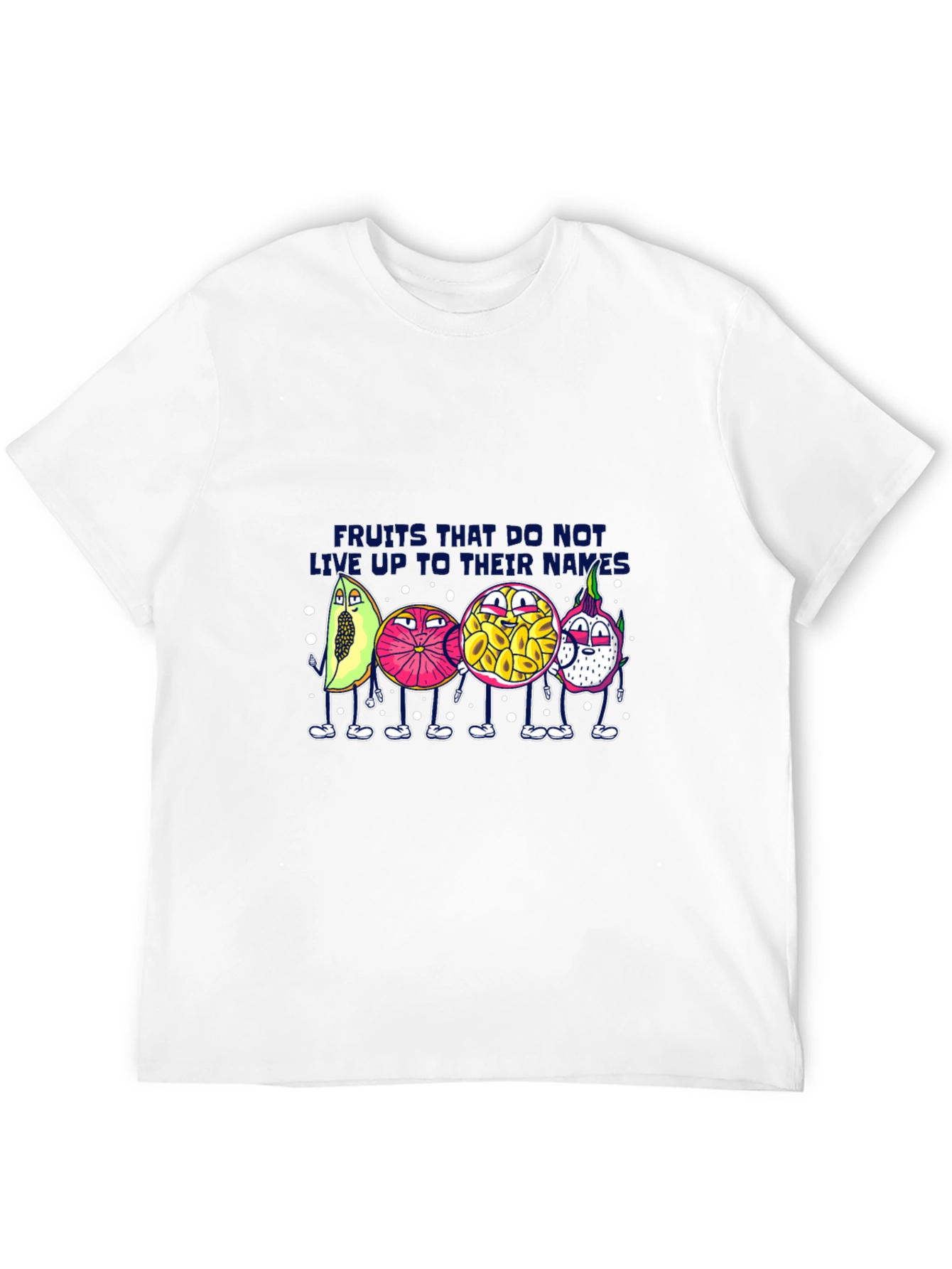 Black Funny Fruit Puns Black T-Shirt view 12