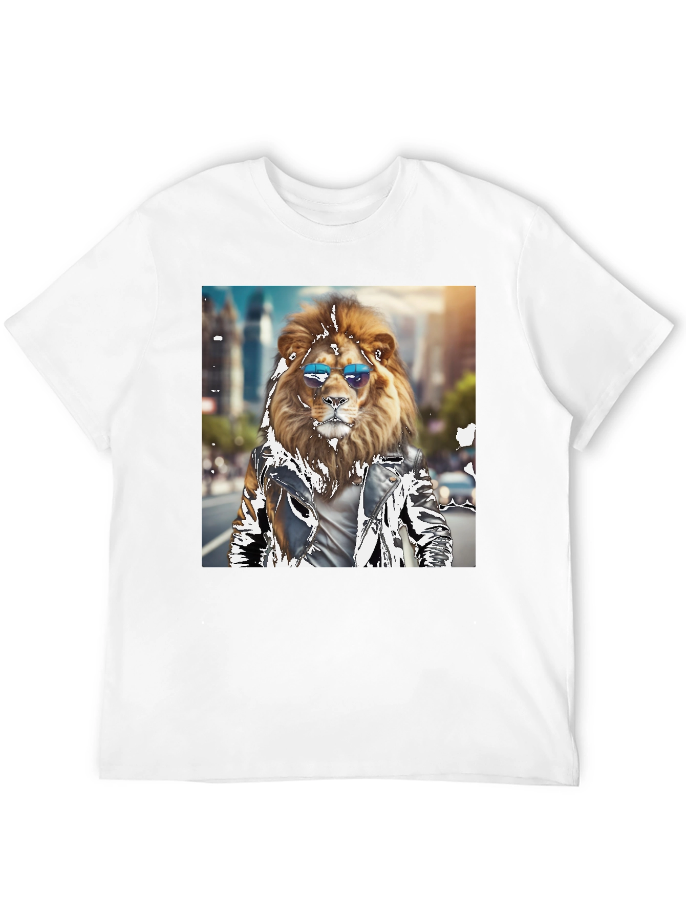 Black Cool Lion Graphic Tee - Black view 12
