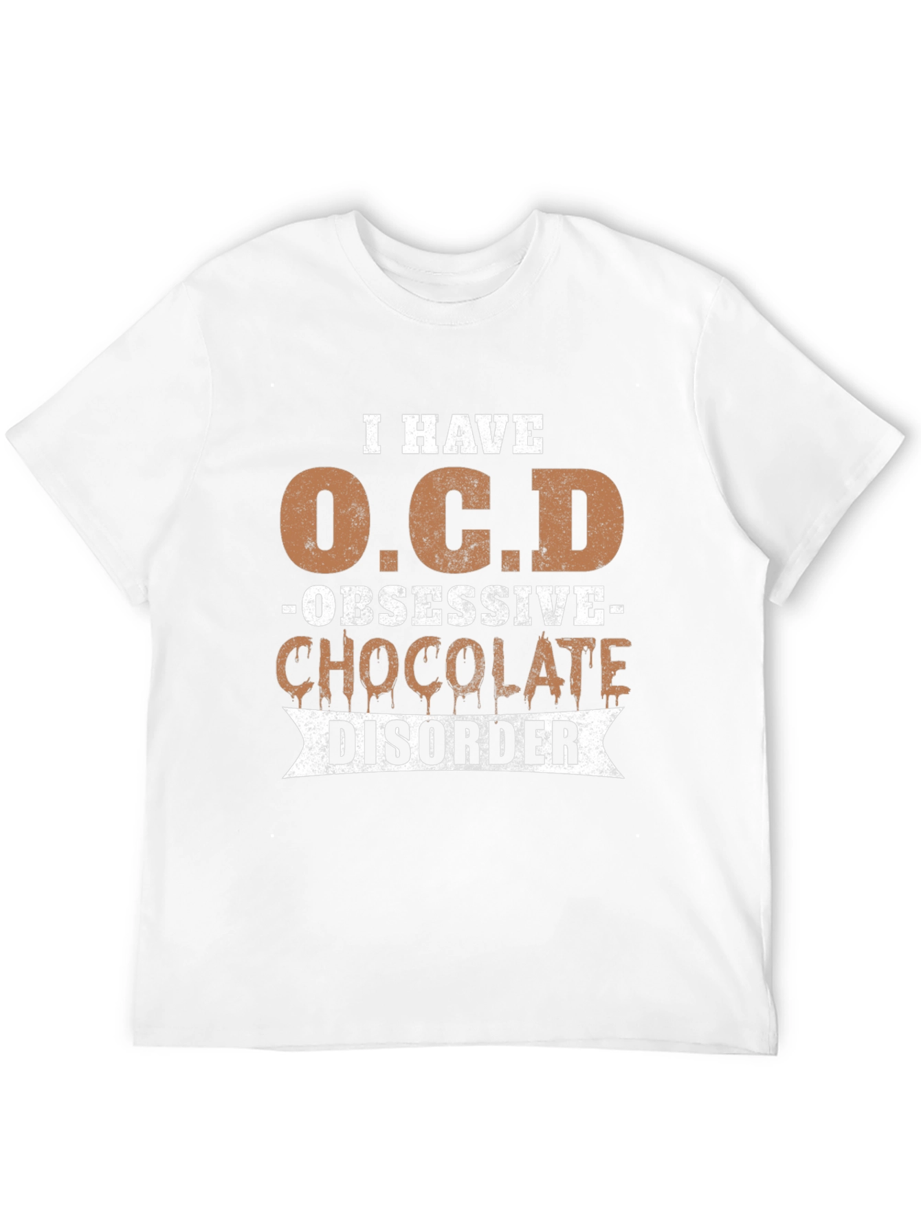 Black Obsessive Chocolate Disorder Graphic T-Shirt view 12