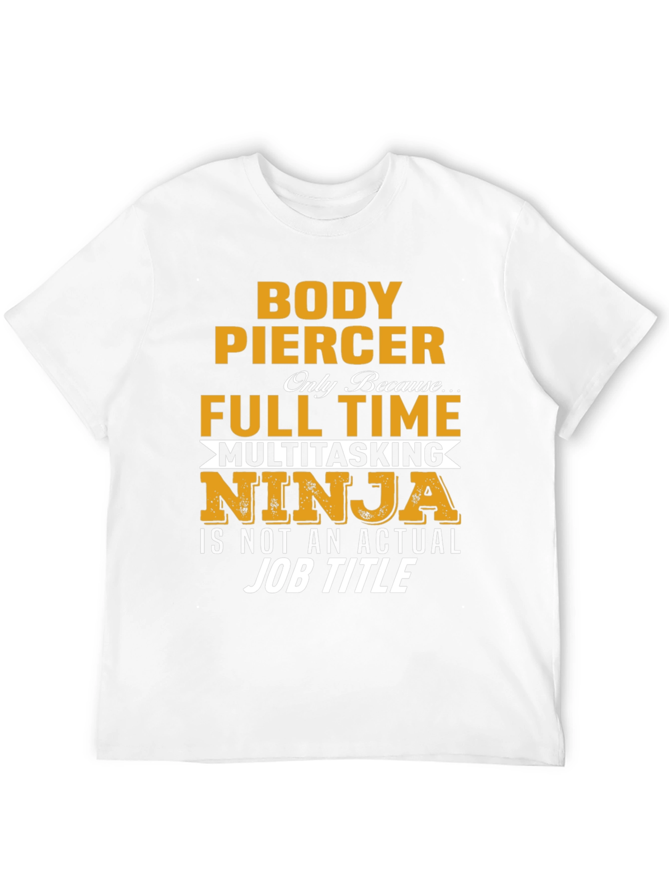 Black Body Piercer Multitasking Ninja Novelty T-Shirt view 12