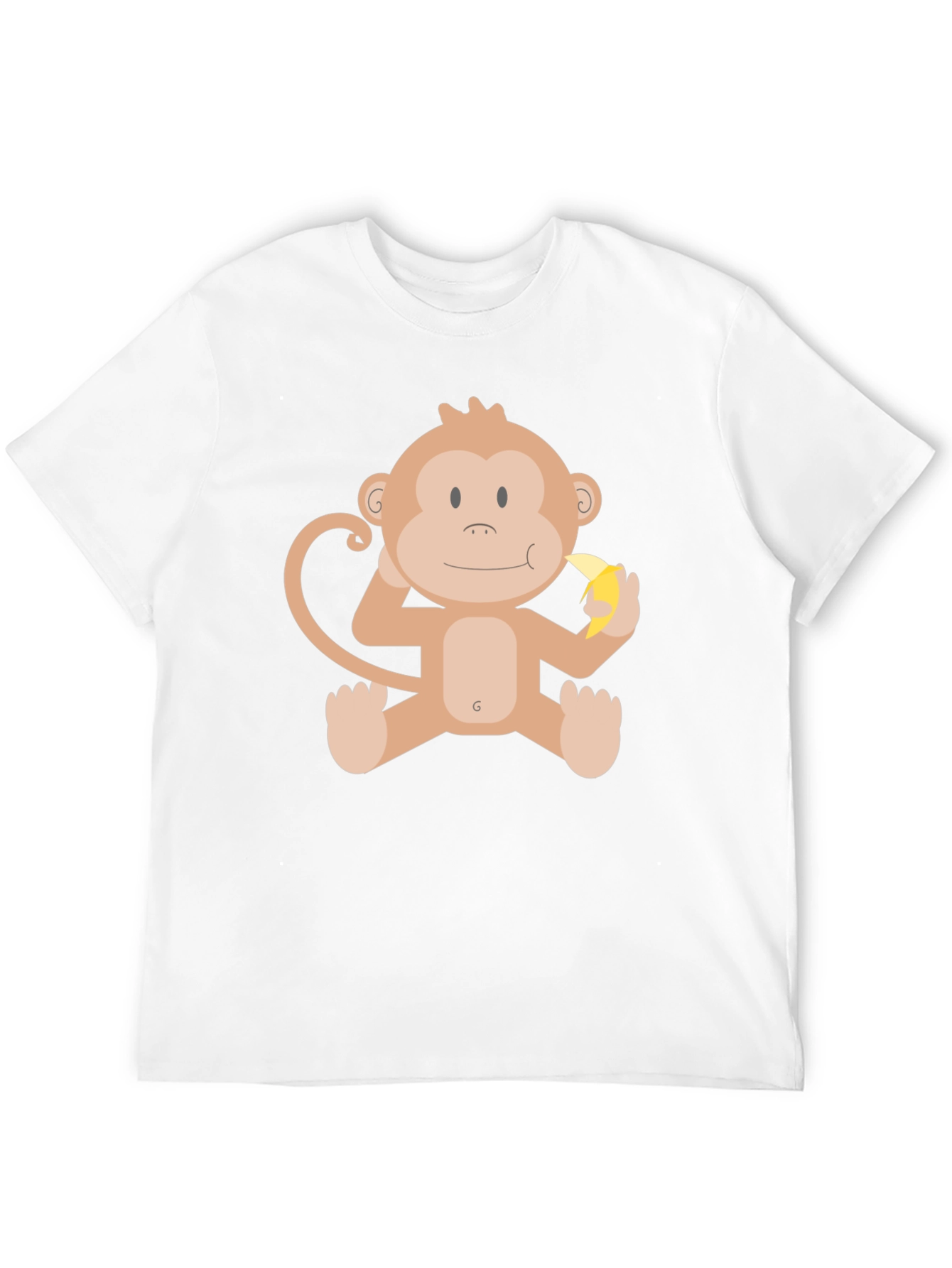 Black Funny Monkey Banana Graphic Black T-Shirt view 12