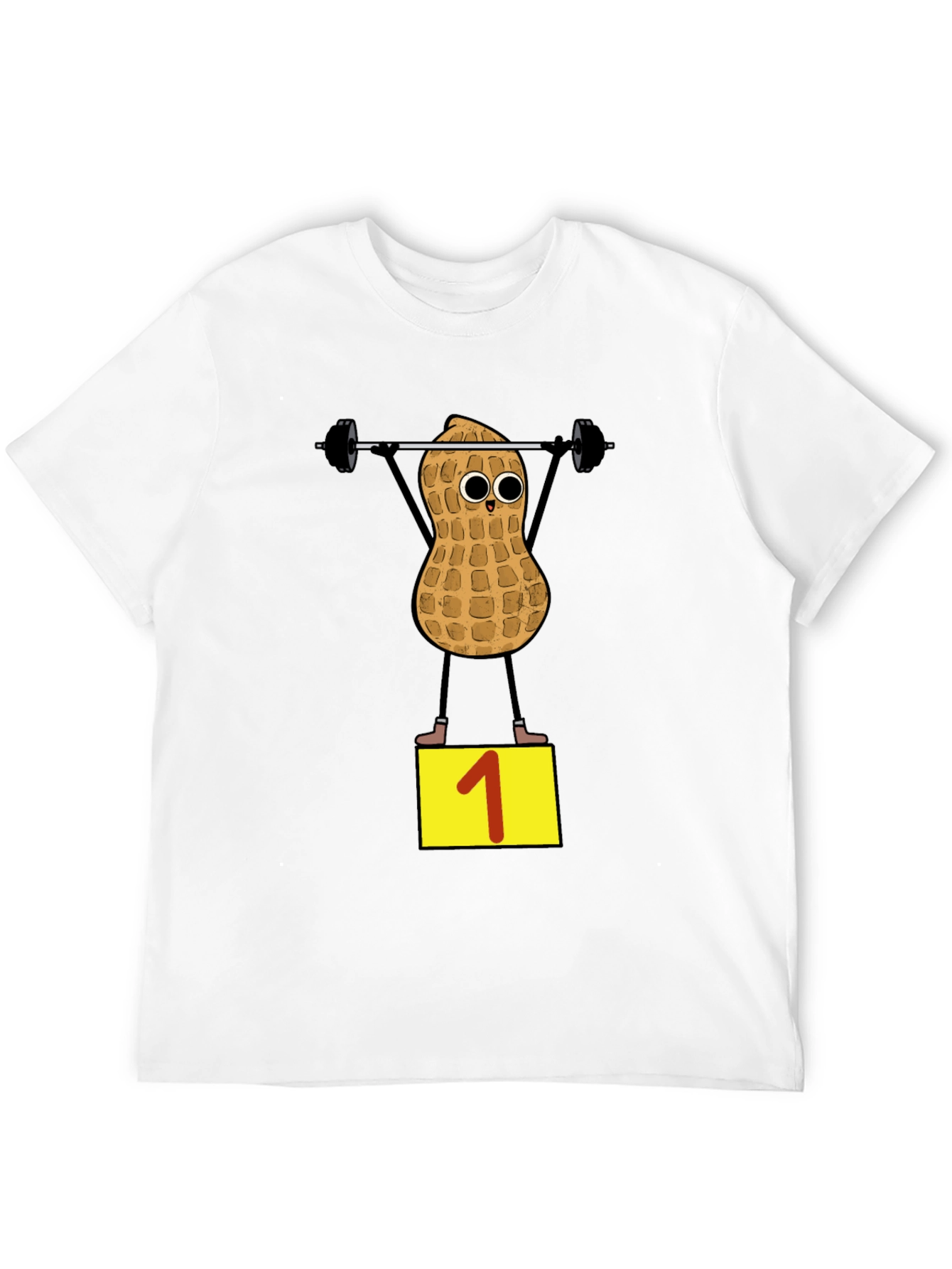 Peanut Weightlifter T-Shirt - Black - 12