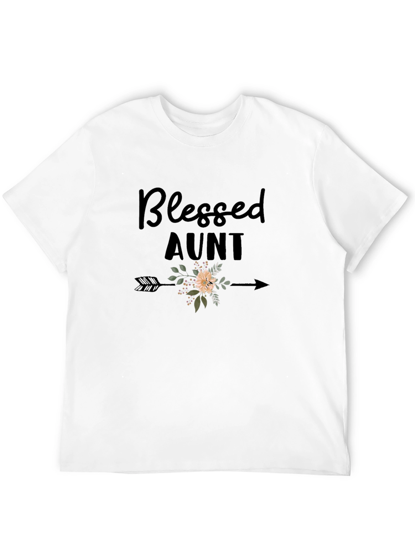 Black Blessed Aunt Graphic Tee - Black view 12
