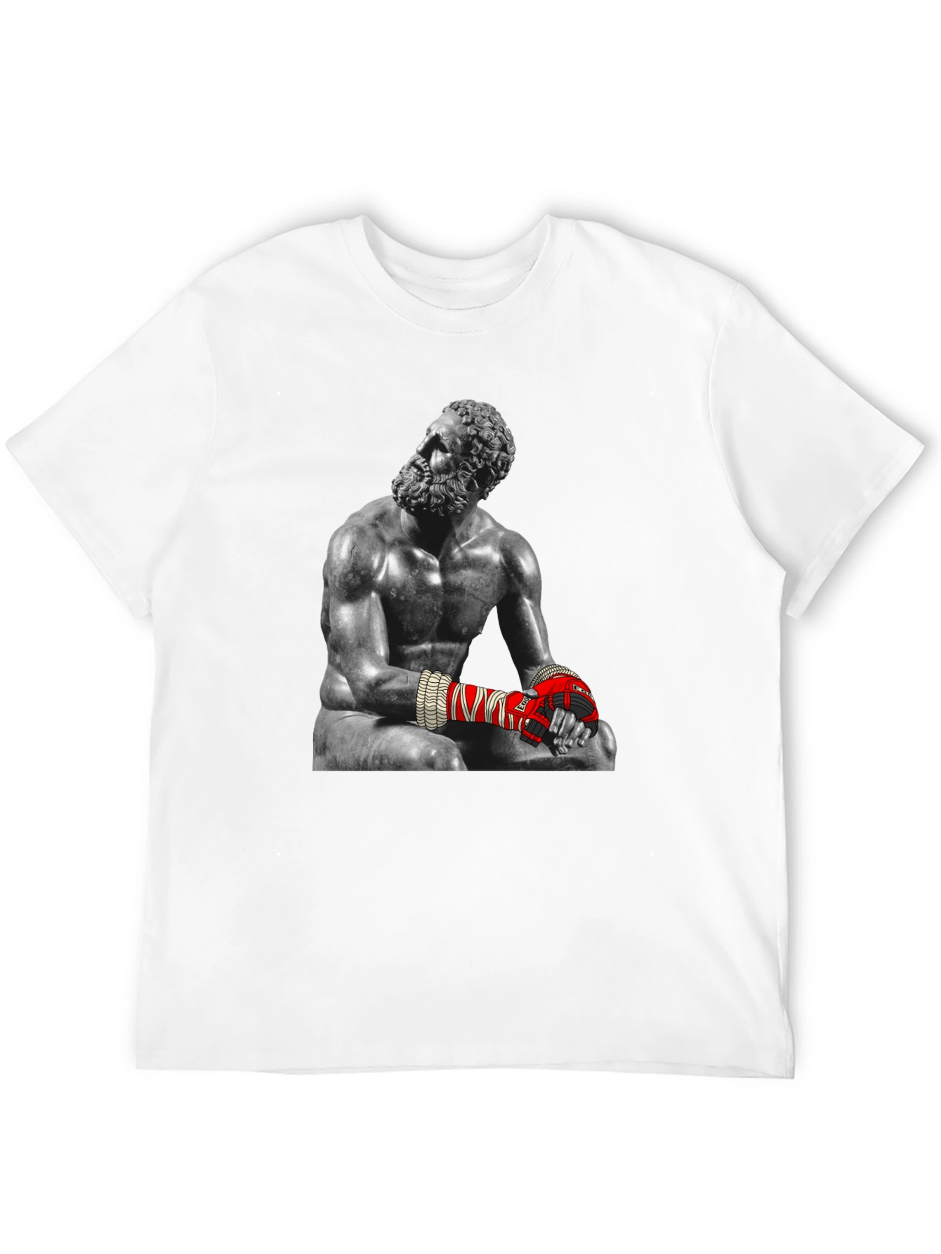 Black The Boxer Statue Graphic Tee - Unique Design view 12