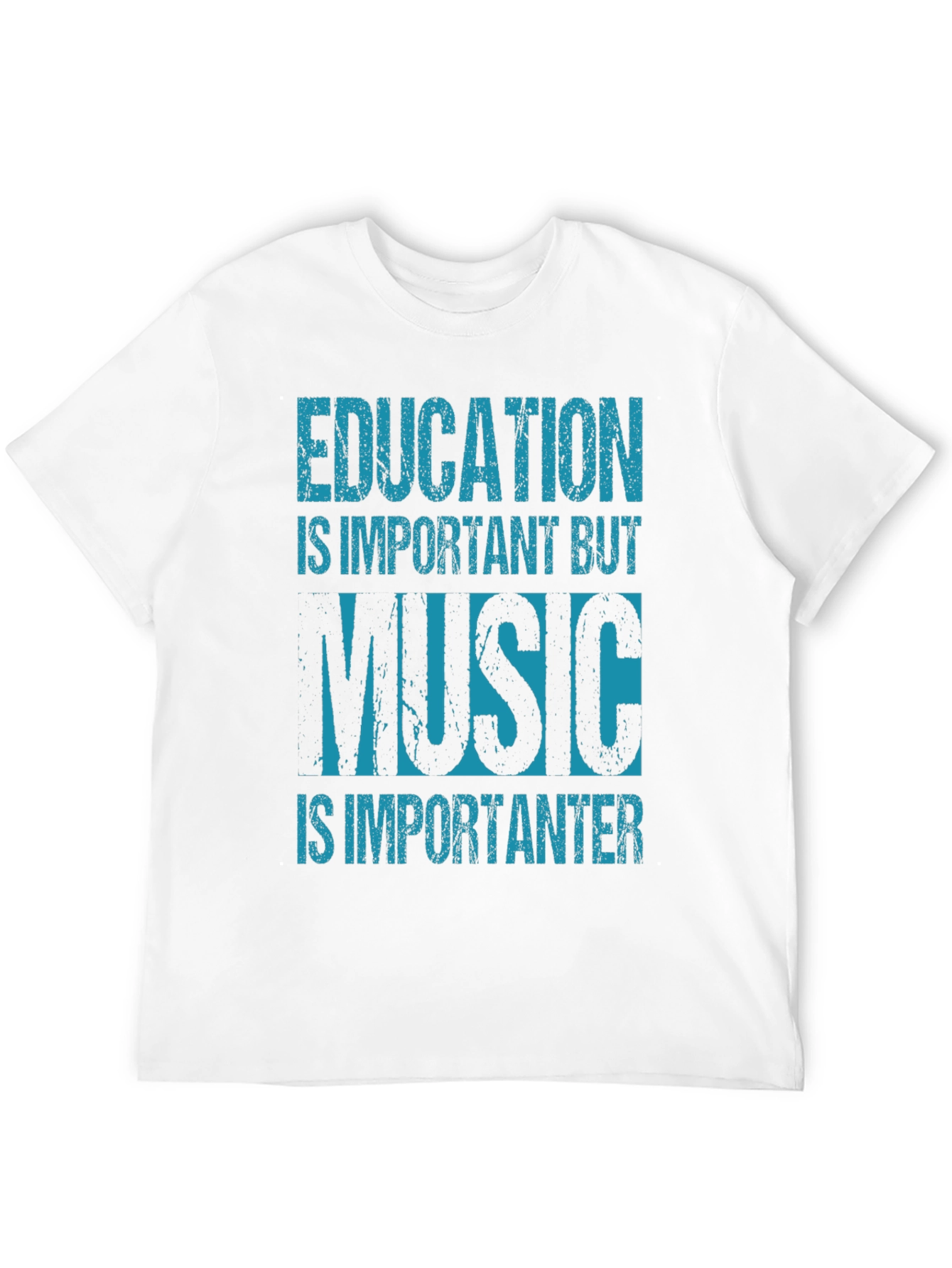 Black Education Music Graphic Tee - Black Cotton Blend view 12