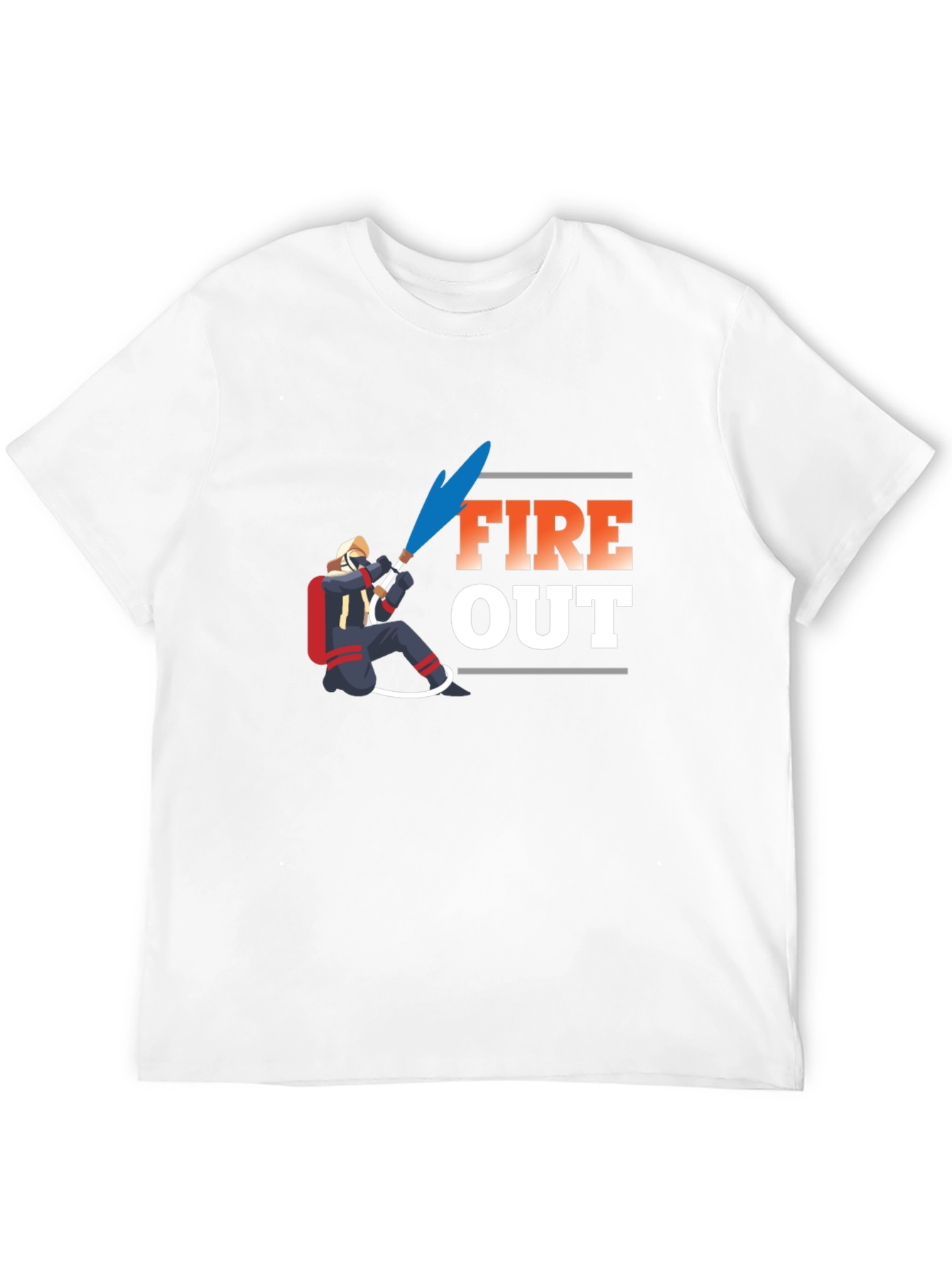 Black Fire Out Graphic T-Shirt - Black Cotton Tee view 12