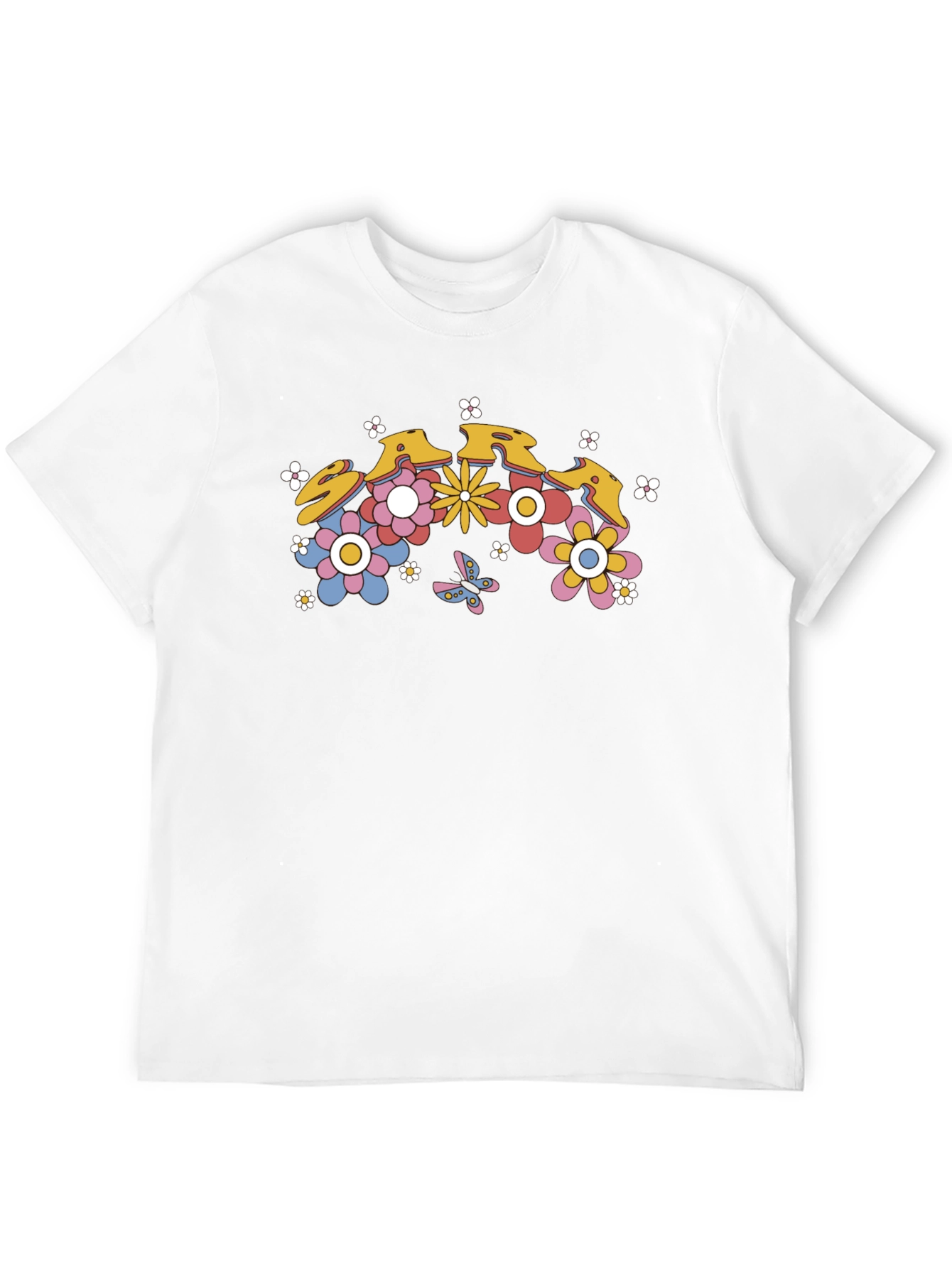 Floral Retro T-Shirt - Groovy Flower Power Design - 12