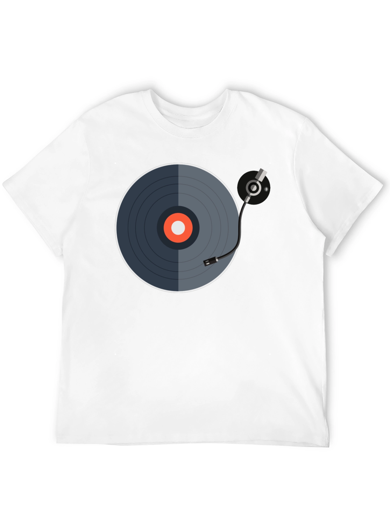 Black Cool Vinyl Record Graphic Tee - Black view 12