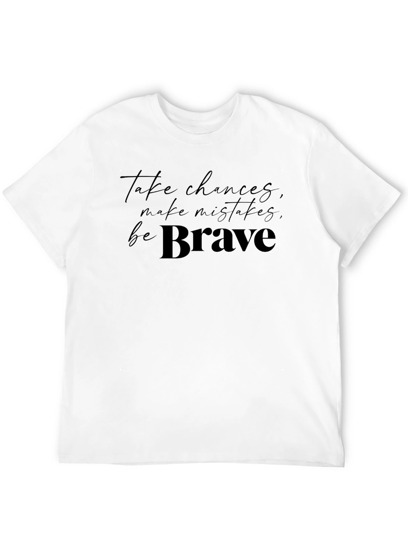 Black Brave Graphic Tee - Inspiring Black T-Shirt view 12