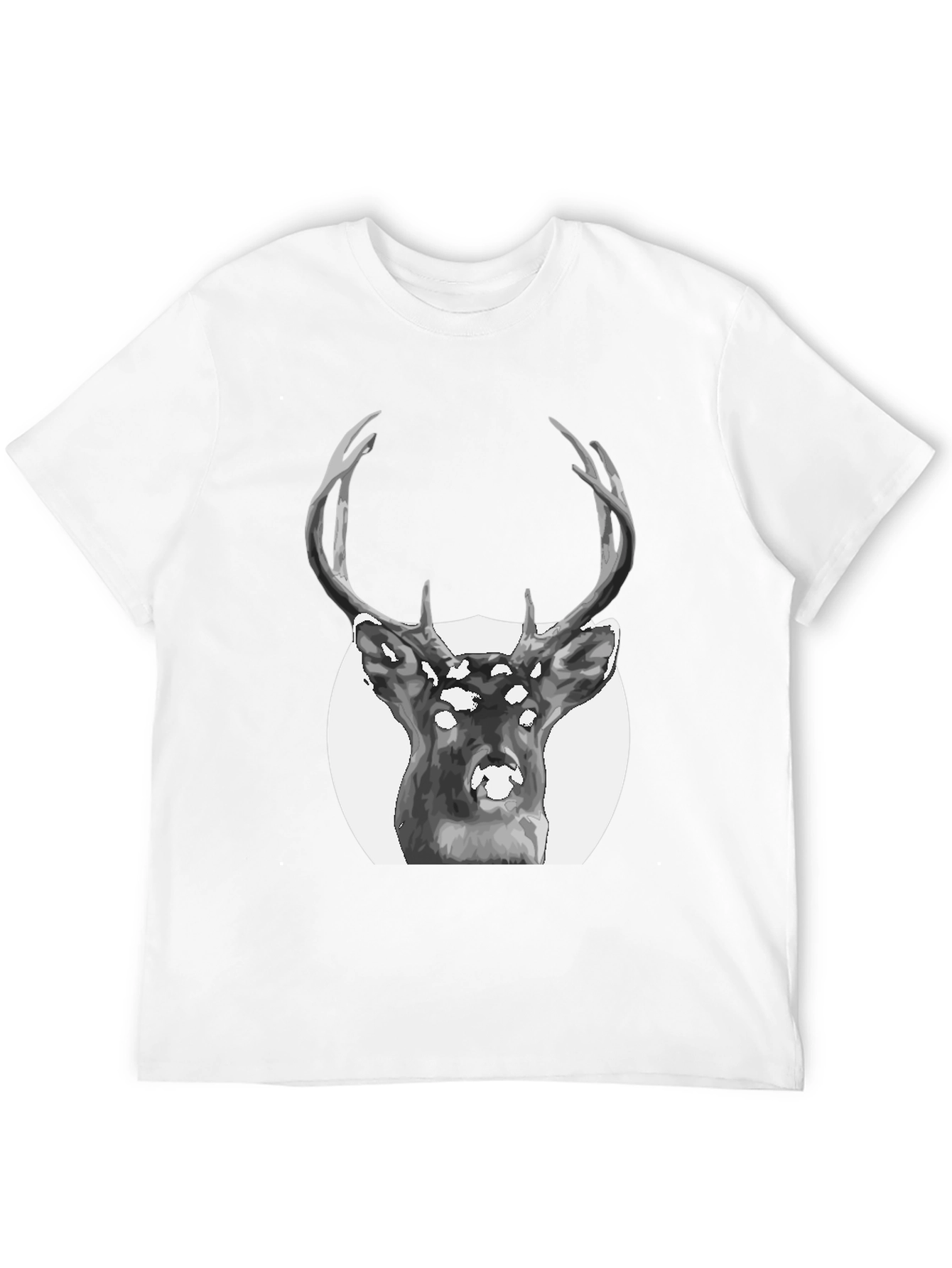 Black Deer Graphic Print Black T-Shirt view 12