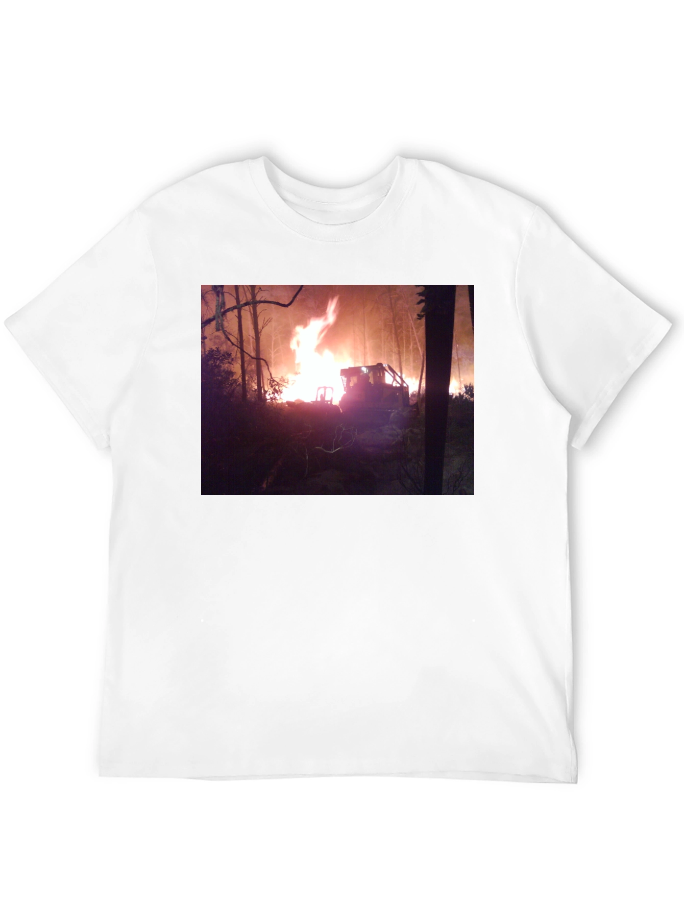 Black Inferno Tractor Graphic Tee - Black Cotton Blend view 12