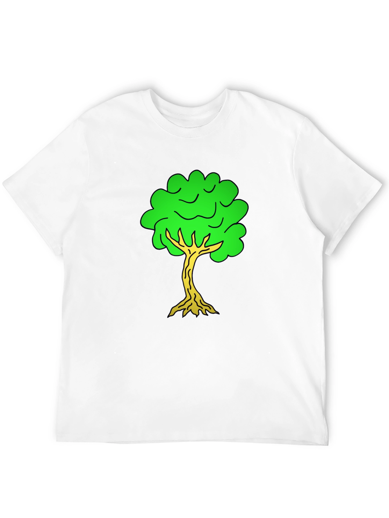 Black Cartoon Tree Black T-Shirt view 12
