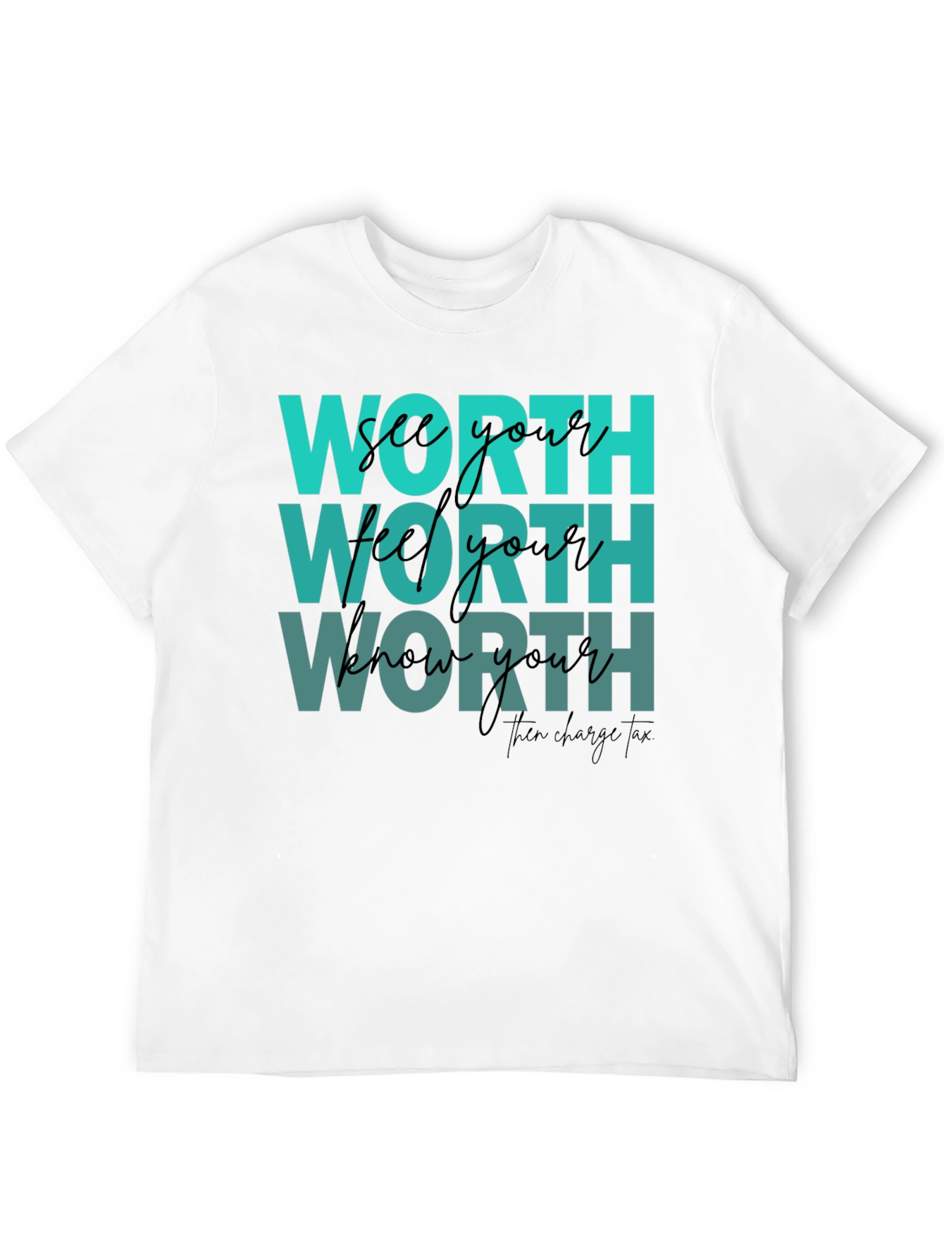 Black Know Your Worth Graphic Tee view 12