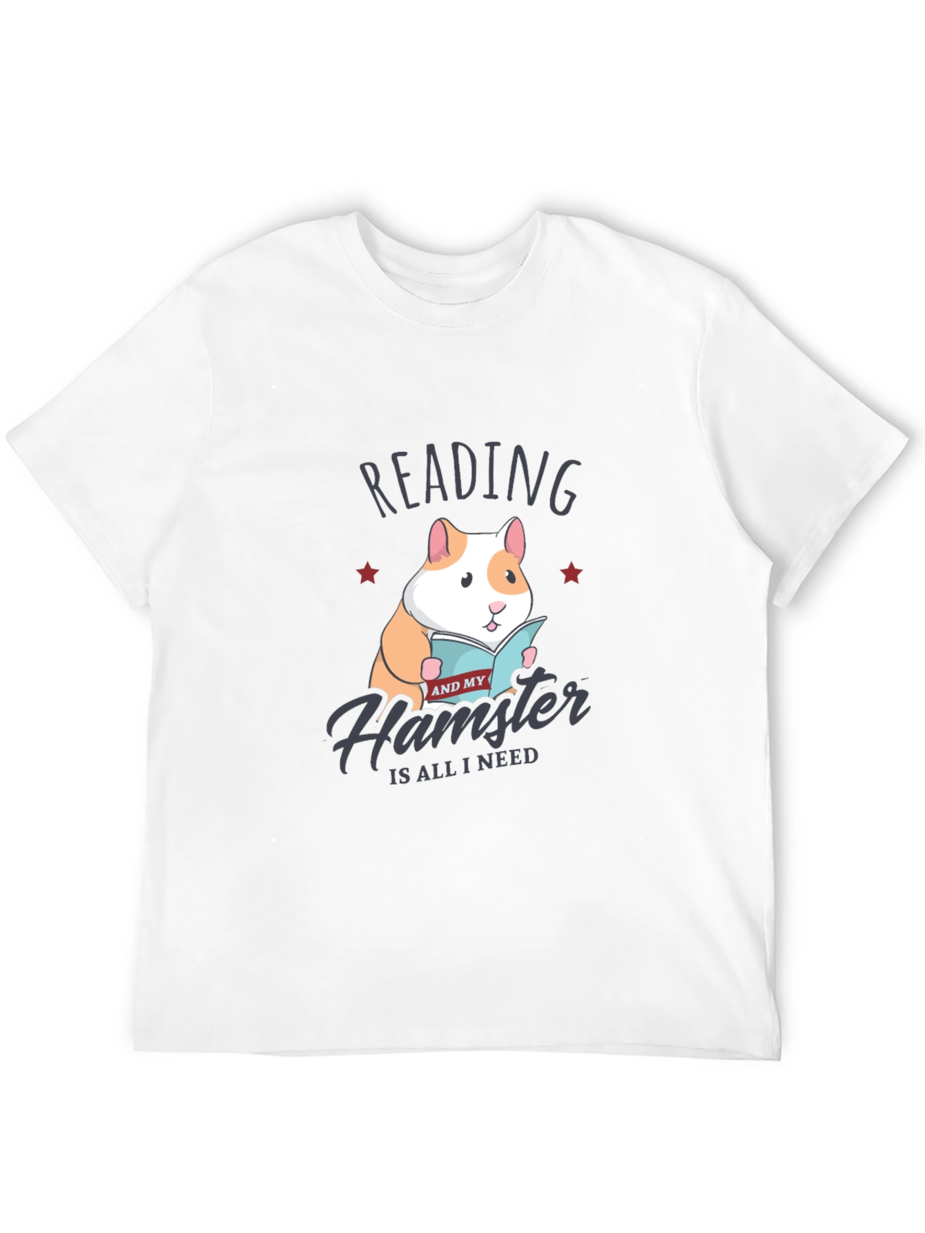 Reading Hamster T-Shirt:  Cute Graphic Tee - 12