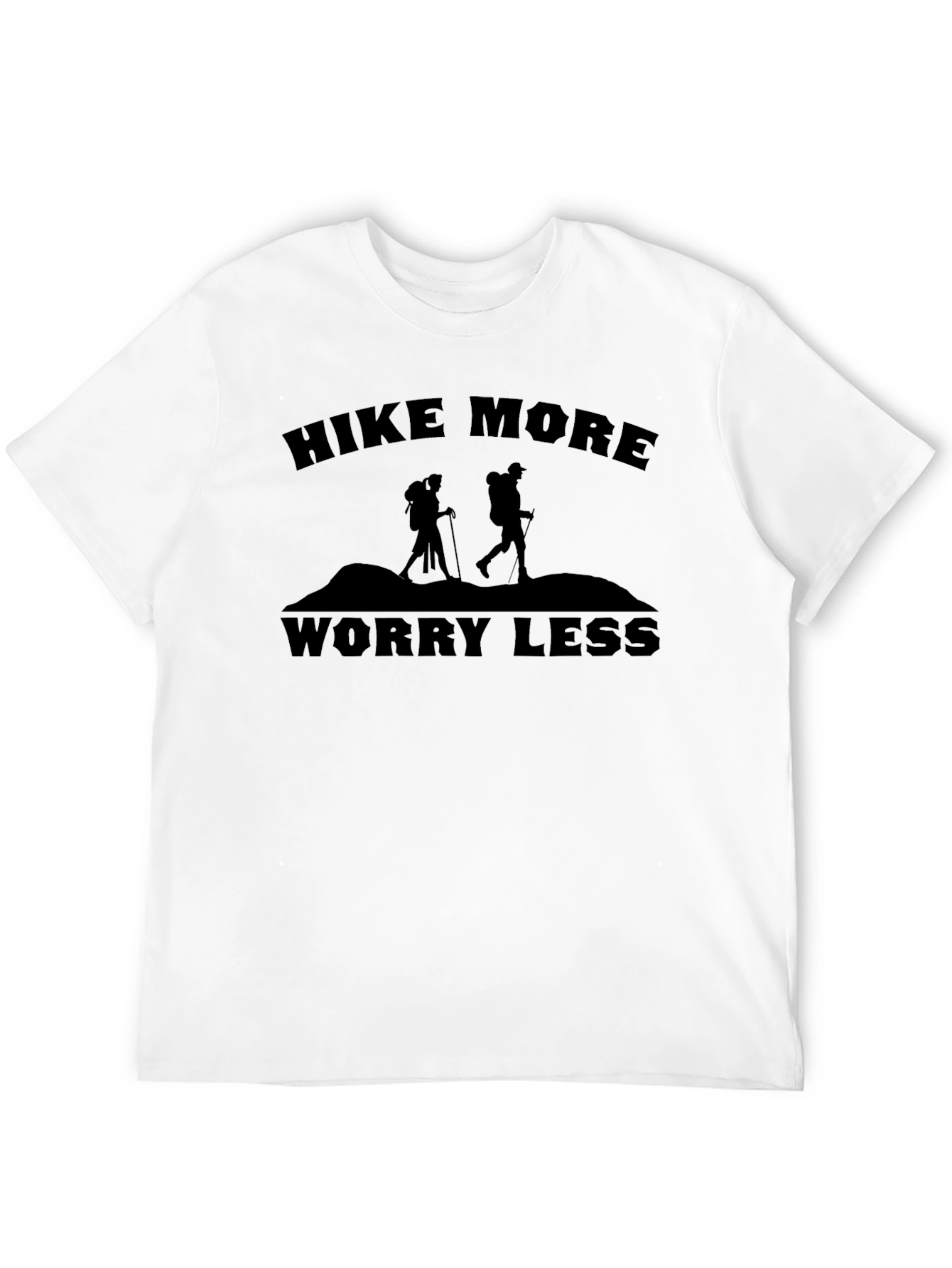 Black Hike More Worry Less Graphic T-Shirt - Black view 12