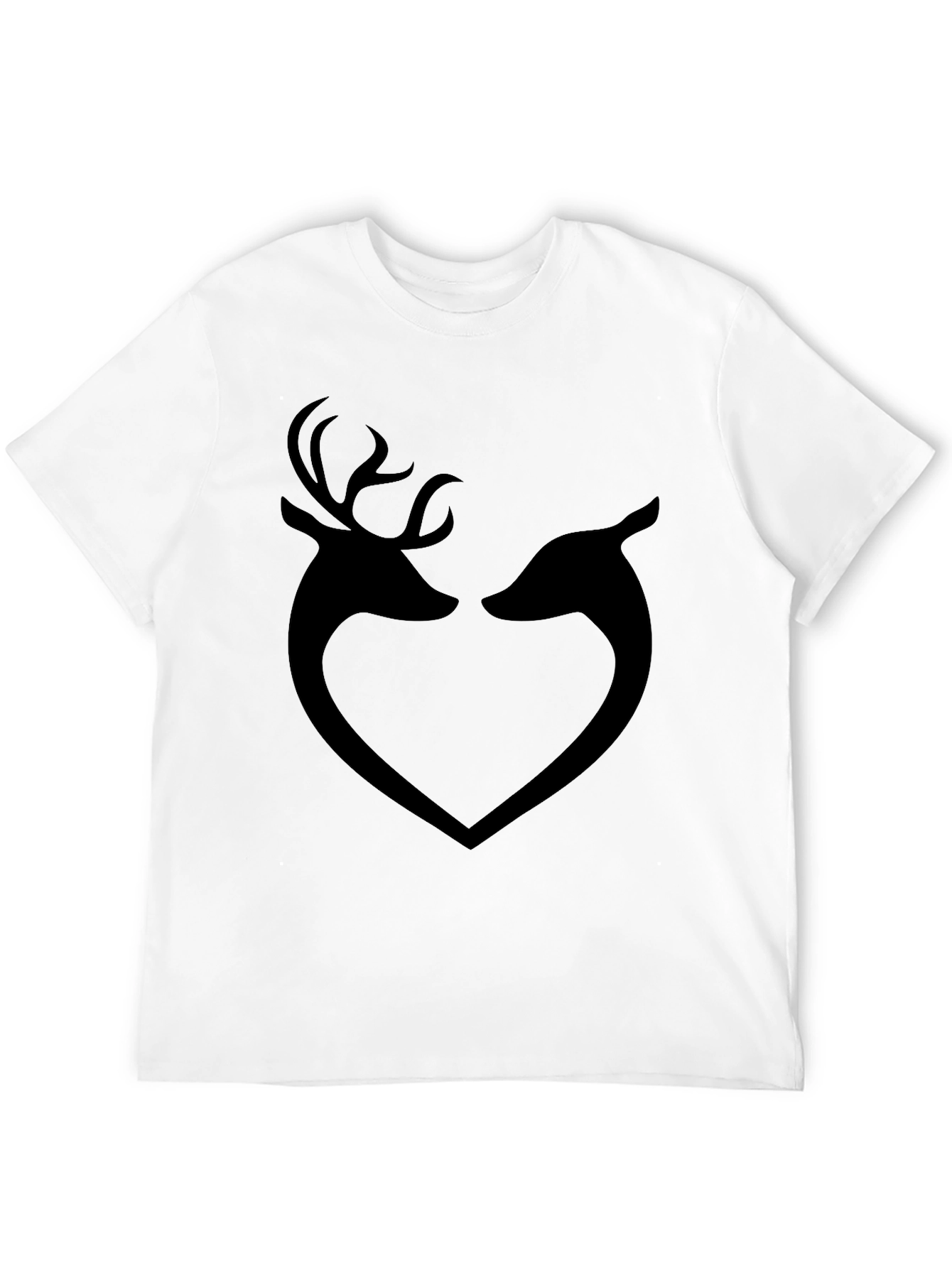 Black Deer Heart Graphic T-Shirt - Black view 12