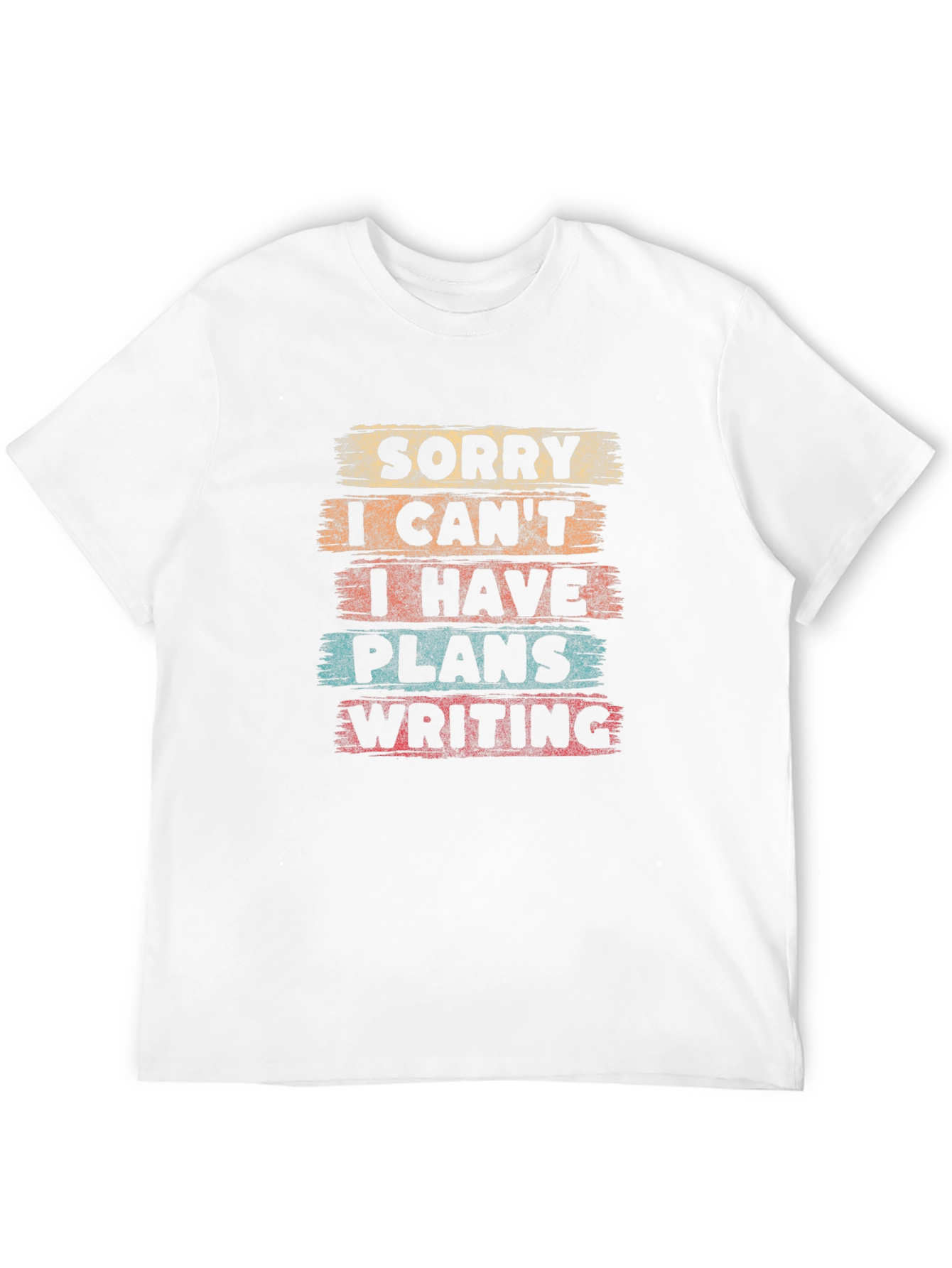 Black Sorry Can't I Have Plans Writing T-Shirt view 12