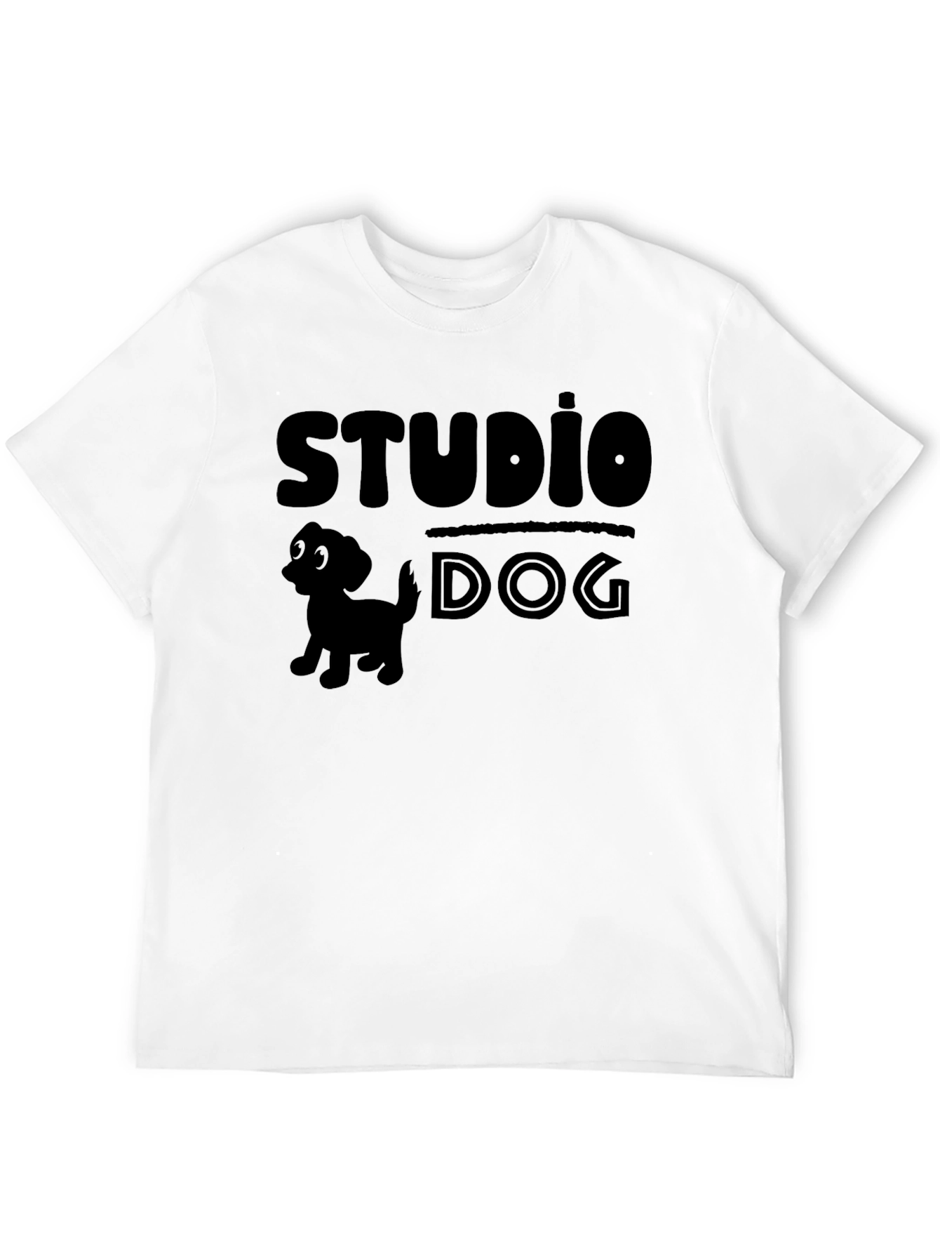 Black Studio Dog Graphic Tee - Black Cotton Blend view 12
