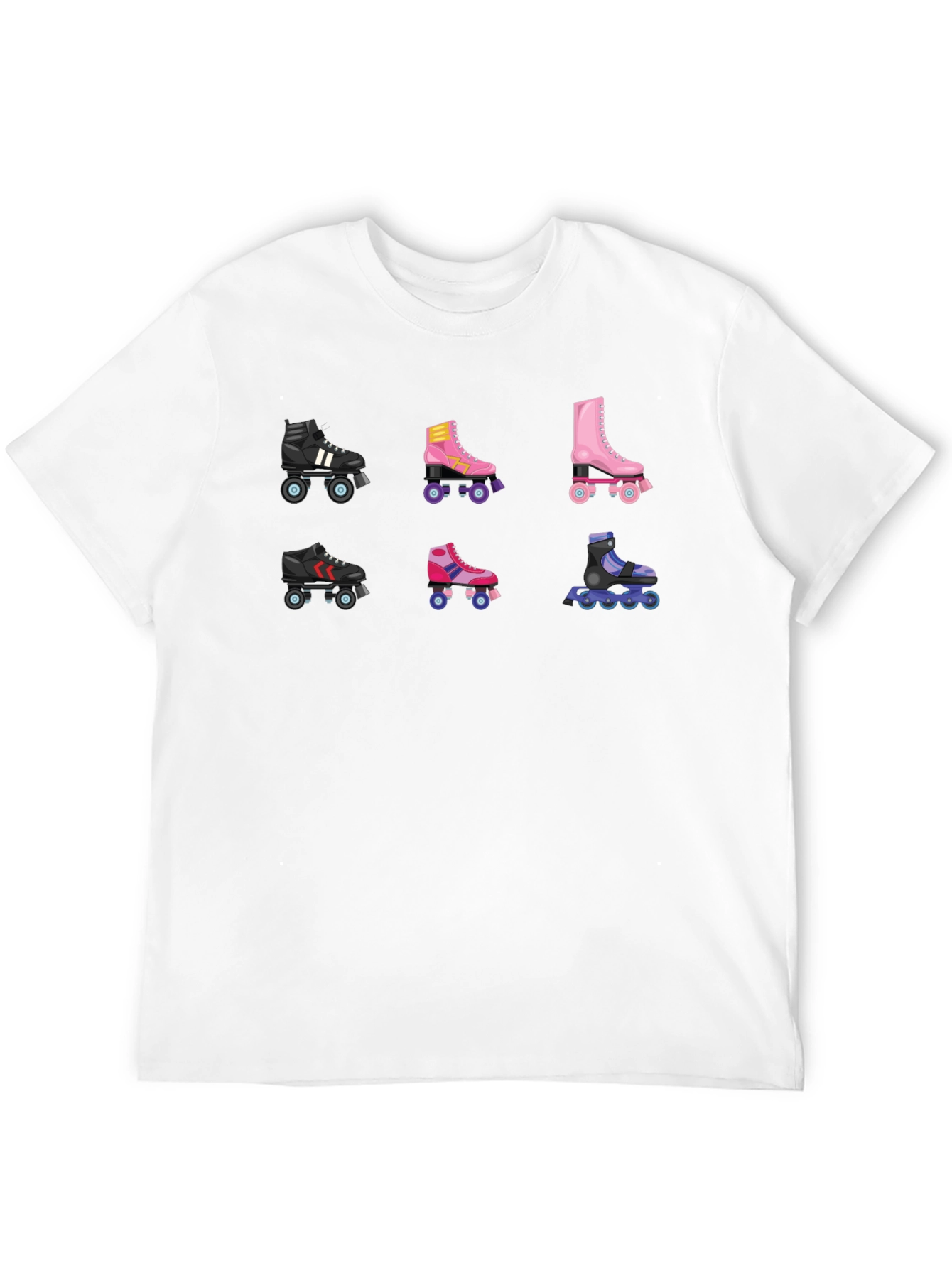 Black Retro Roller Skate Graphic Tee view 12