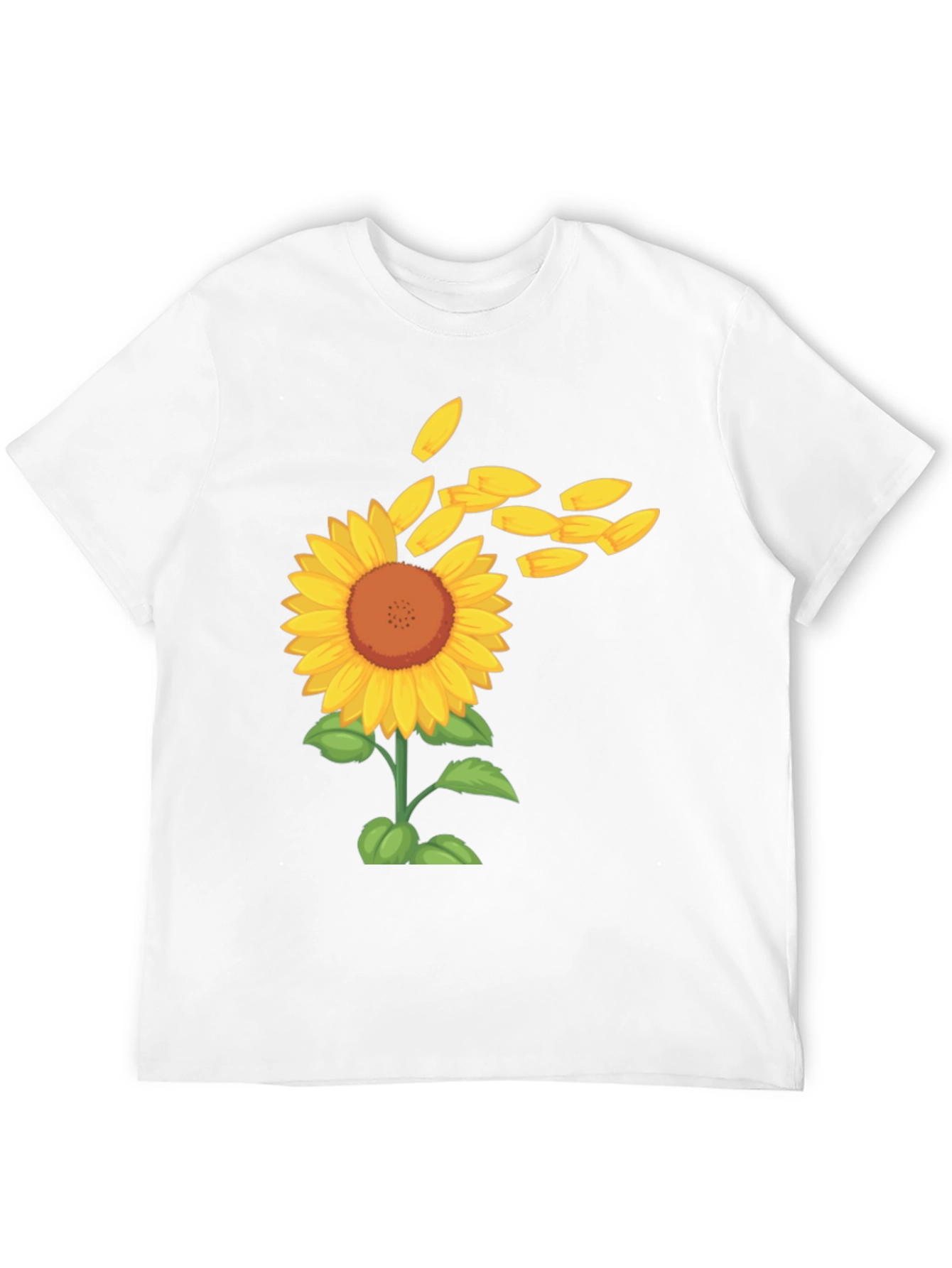 Black Sunflower Petals Men's Black Tee view 12