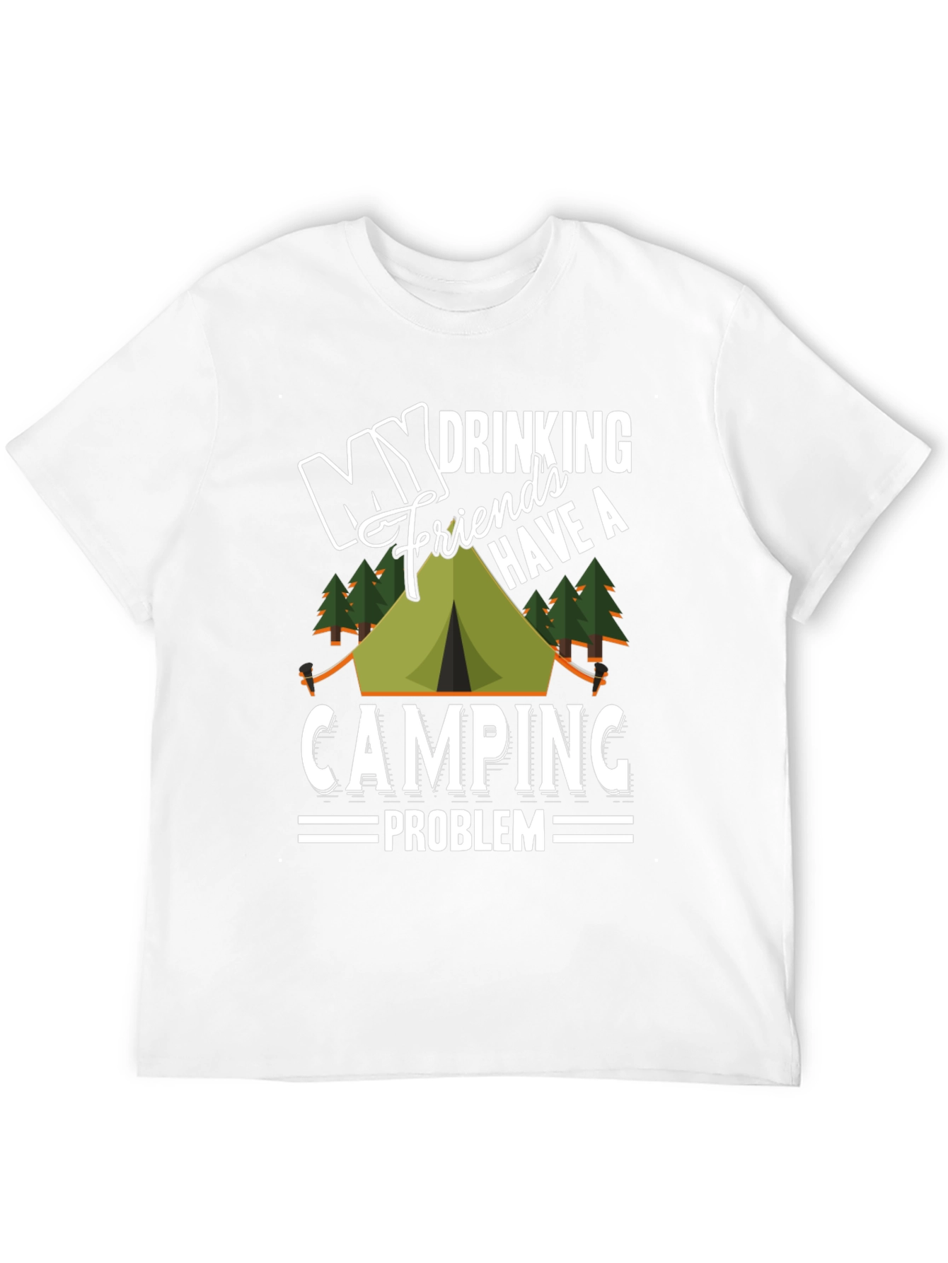 Black My Drinking Friends Camping T-Shirt view 12