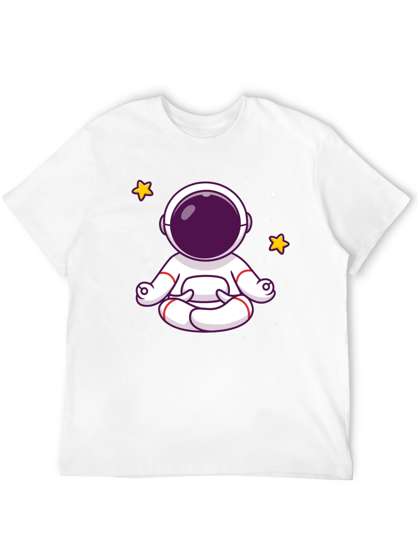 Black Meditating Astronaut Graphic Tee - Black Cotton Shirt view 12