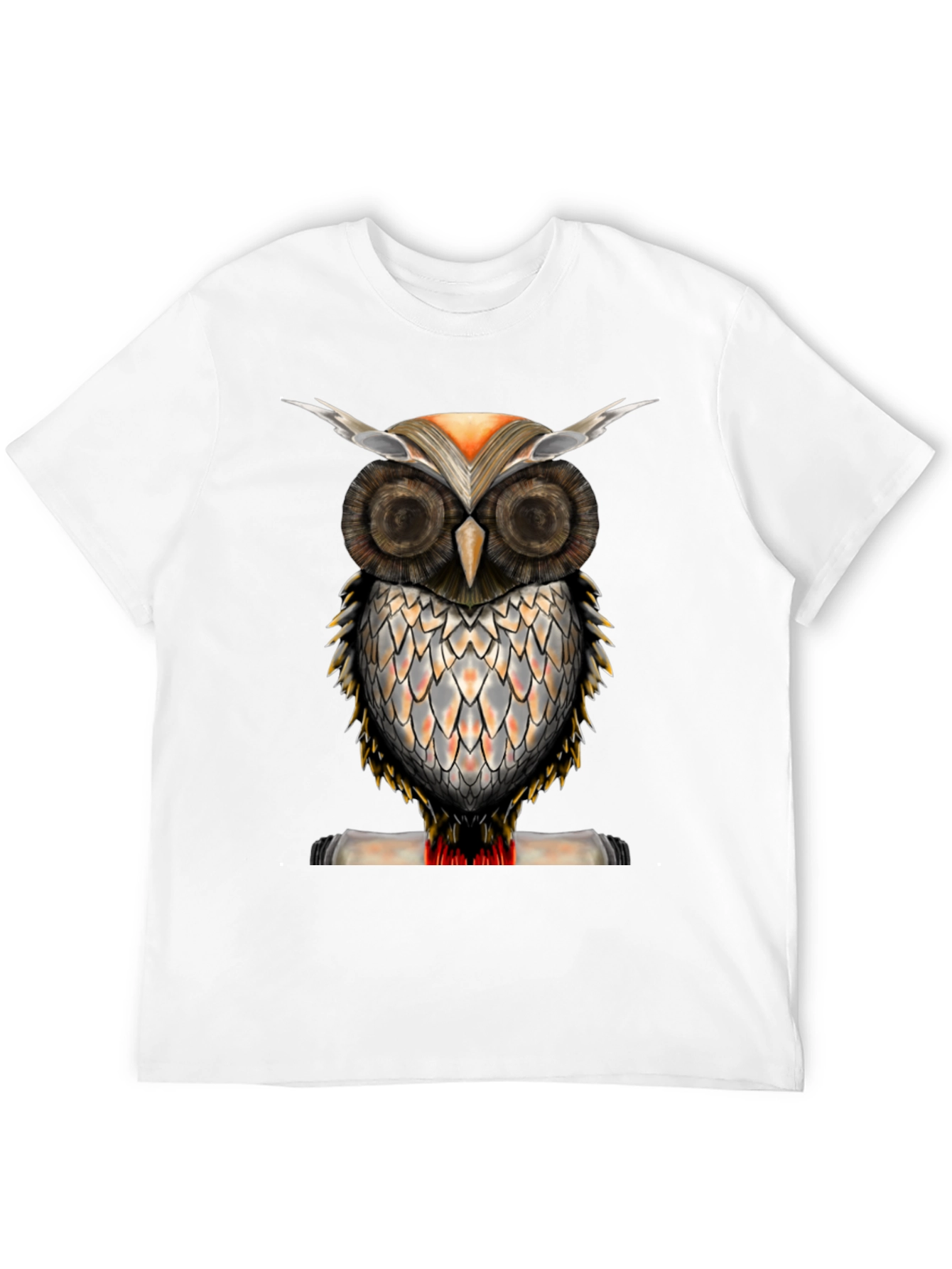 Black Owl Graphic Print Crew Neck T-Shirt view 12