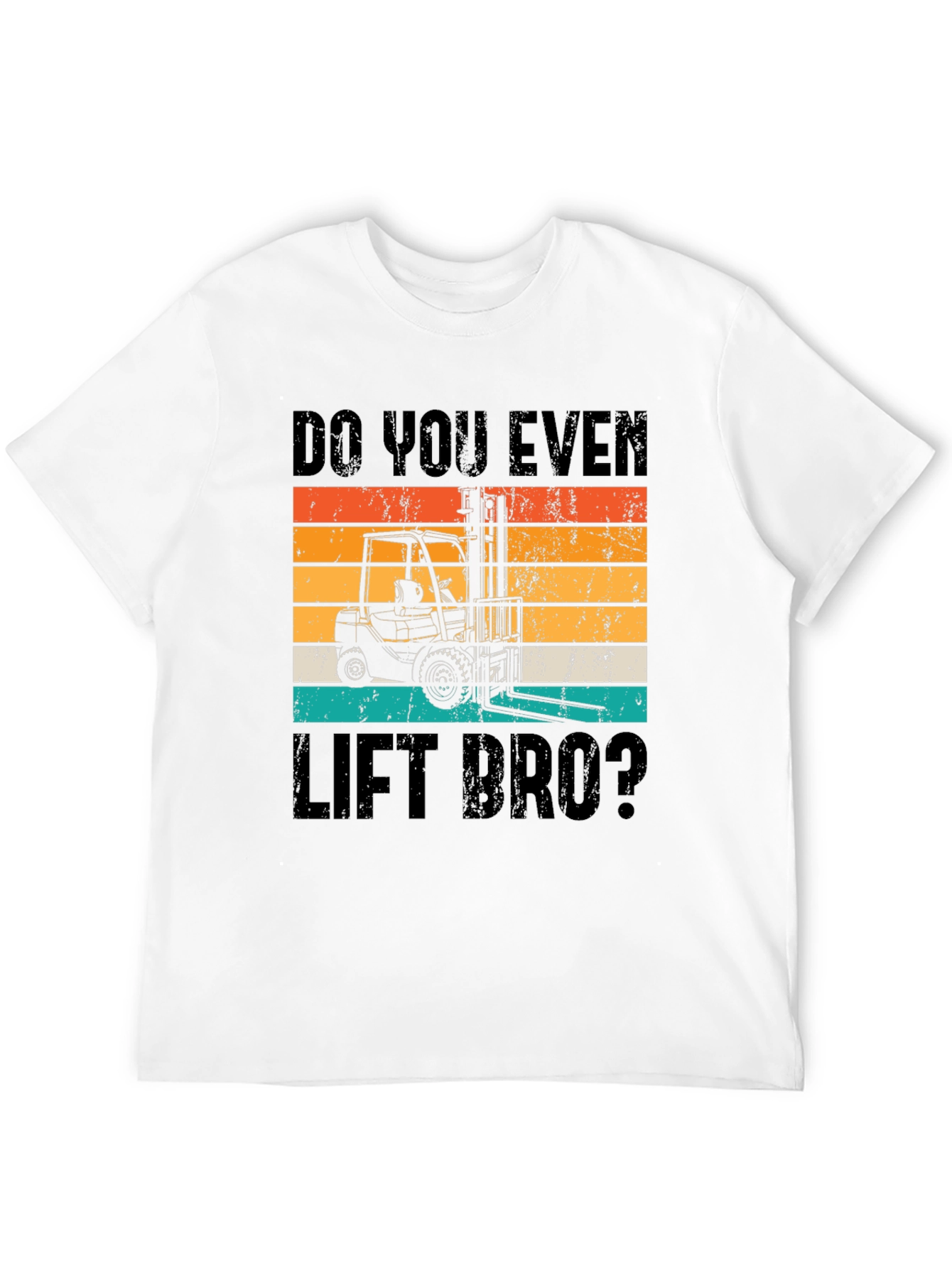 Black Do You Even Lift Bro? Forklift Operator T-Shirt view 12