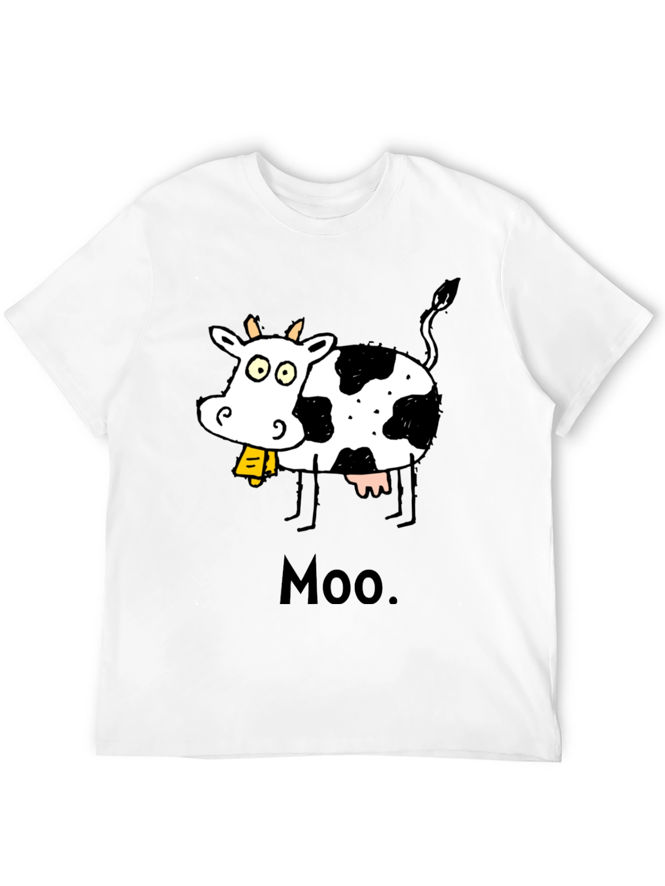 Black Moo Cow Graphic T-Shirt - Black view 12