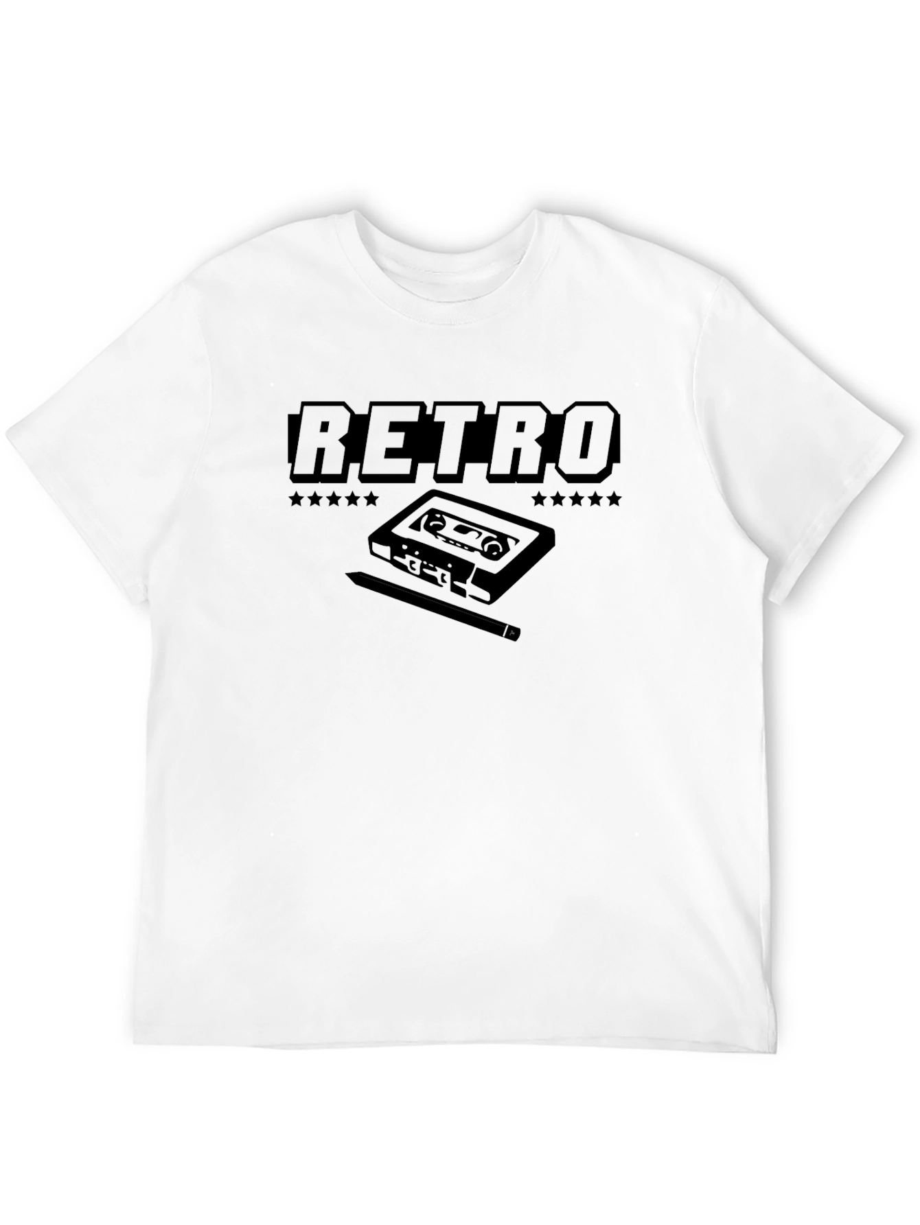 Black Retro Cassette Tape T-Shirt - Classic Vintage Style Tee view 12