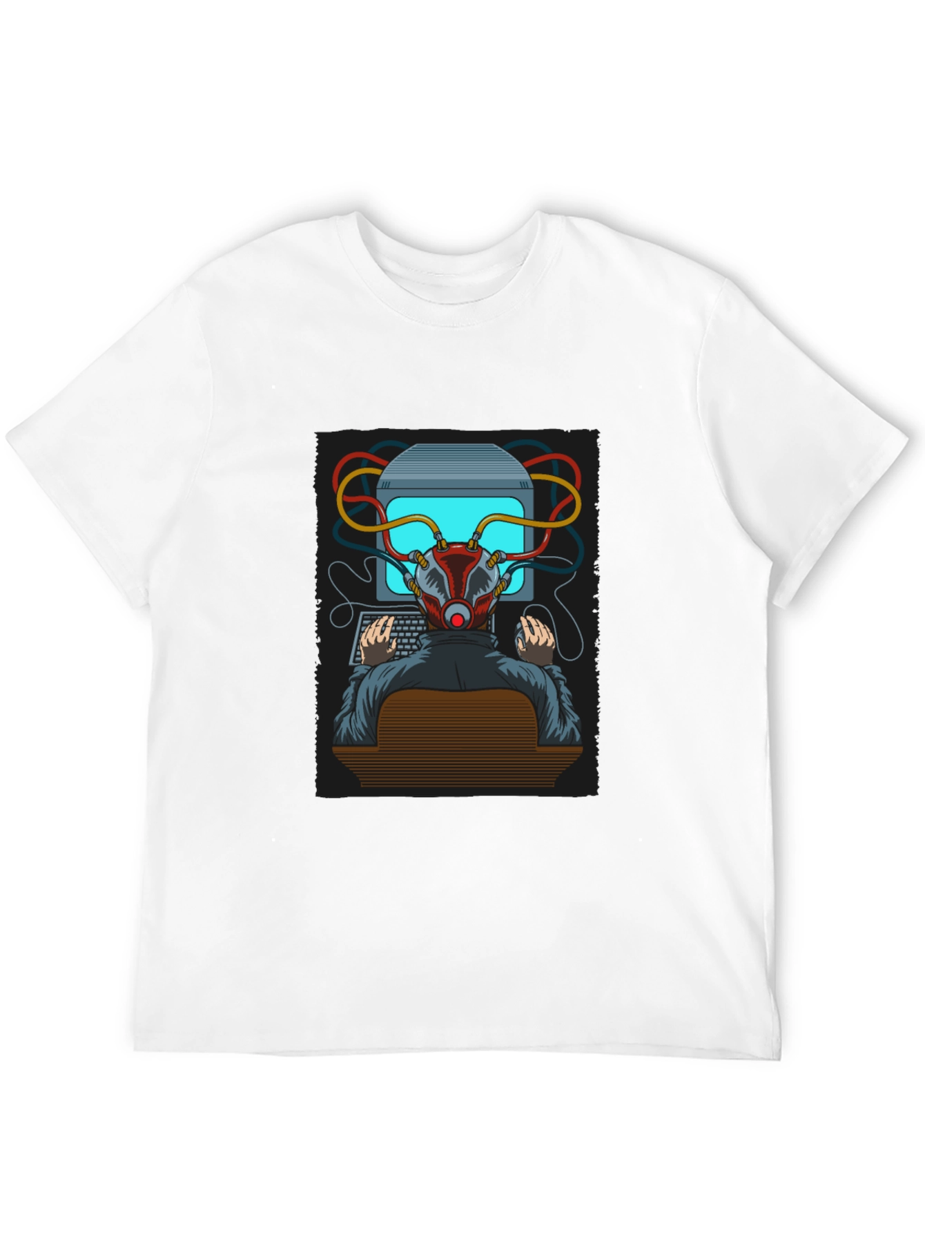 Black Hacker Graphic T-Shirt - Cyberpunk Style Tee view 12