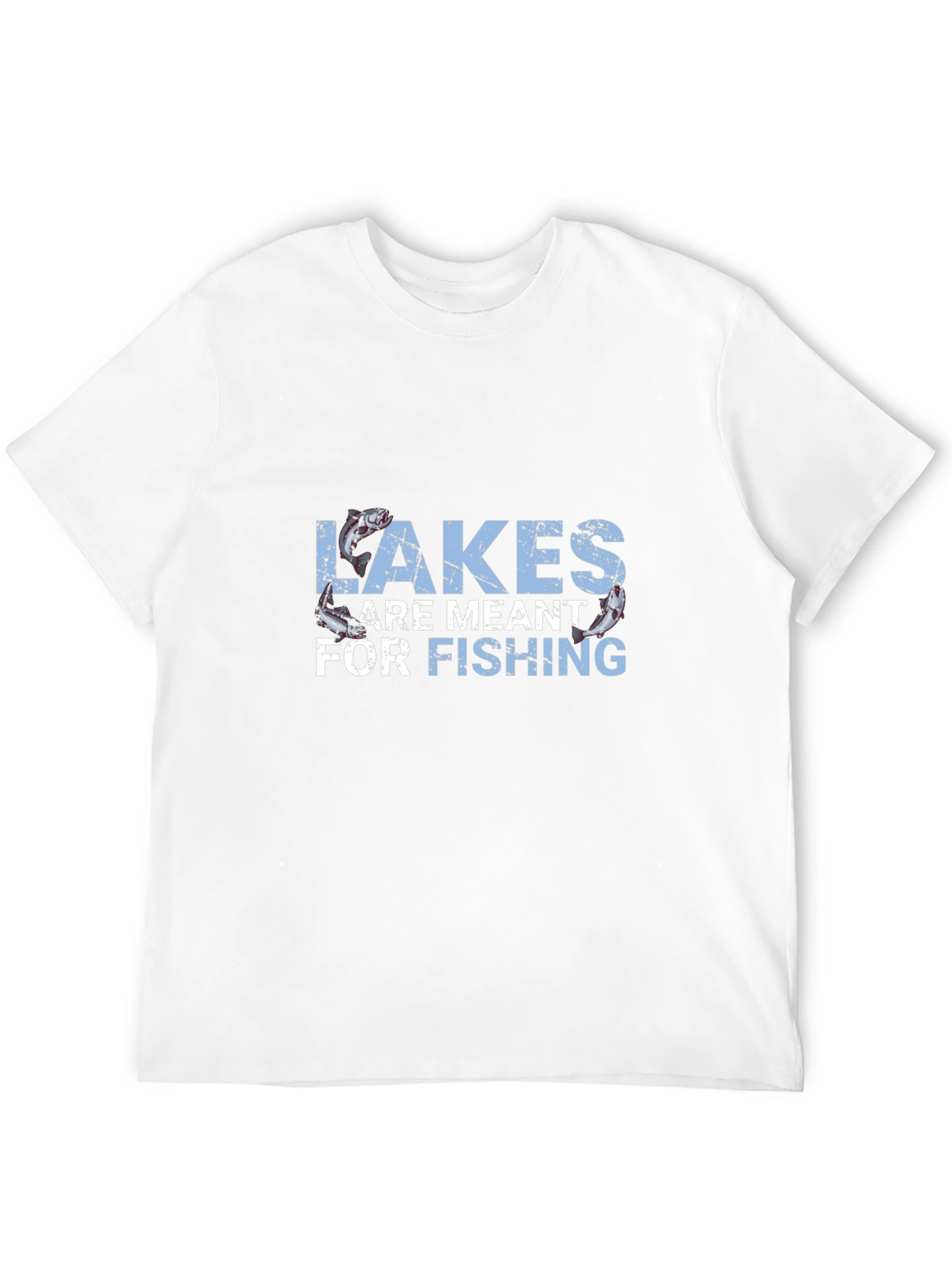Black Lakes Are Meant for Fishing Graphic T-Shirt view 12