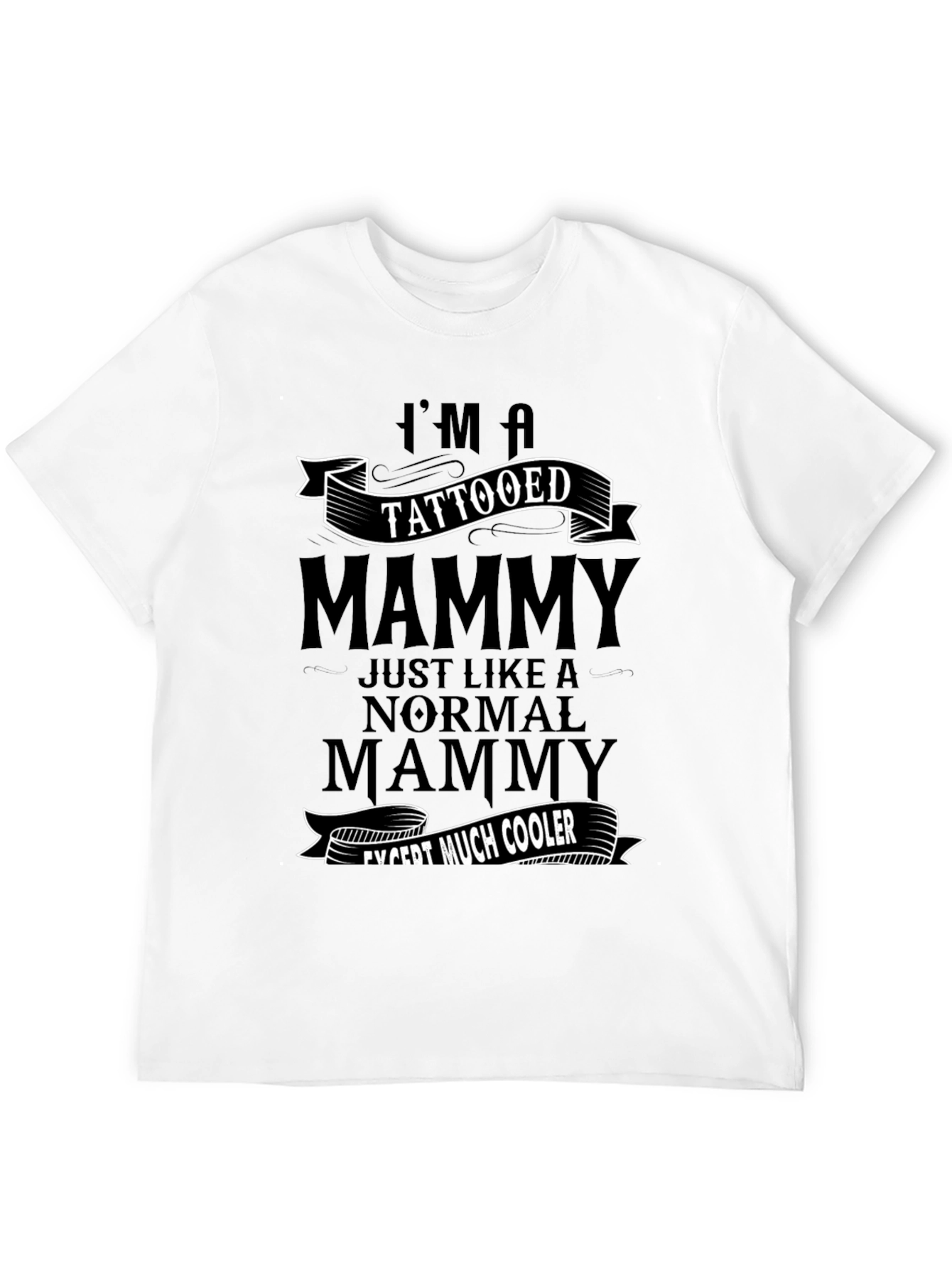 Black Tattooed Mammy Graphic Tee - Cool Mom Shirt view 12