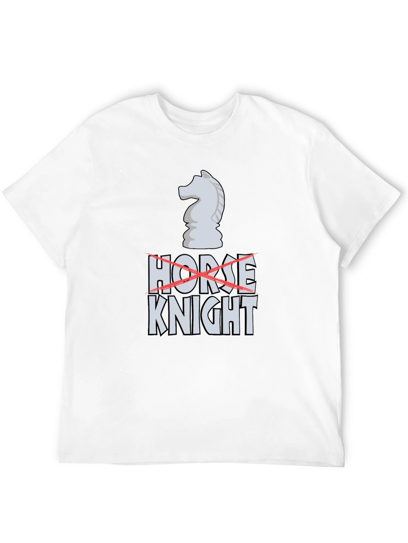 Black Chess Knight Graphic T-Shirt - No Horse! view 12