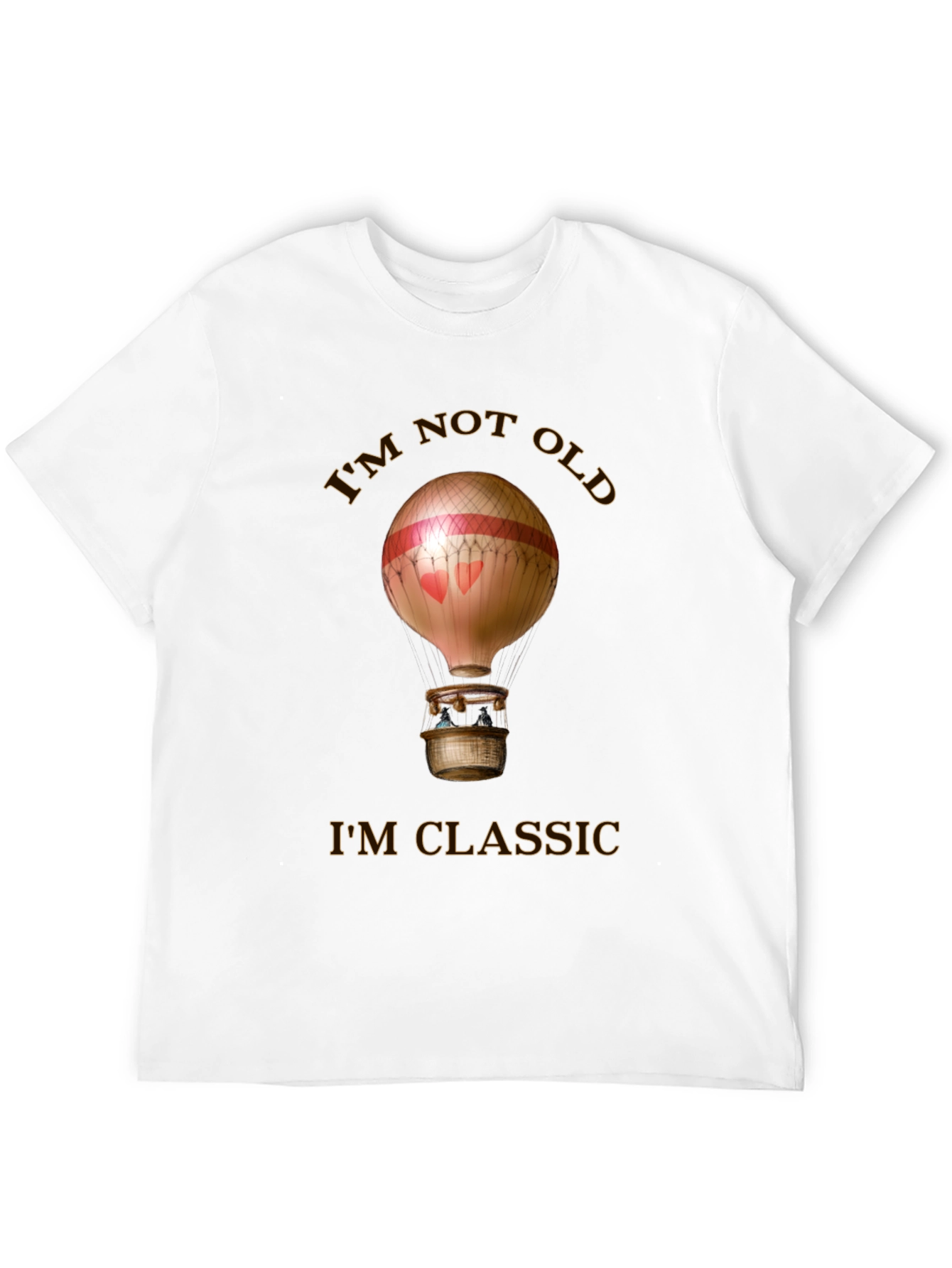 Black Classic Balloon Graphic Tee - "I'm Not Old, I'm Classic" view 12