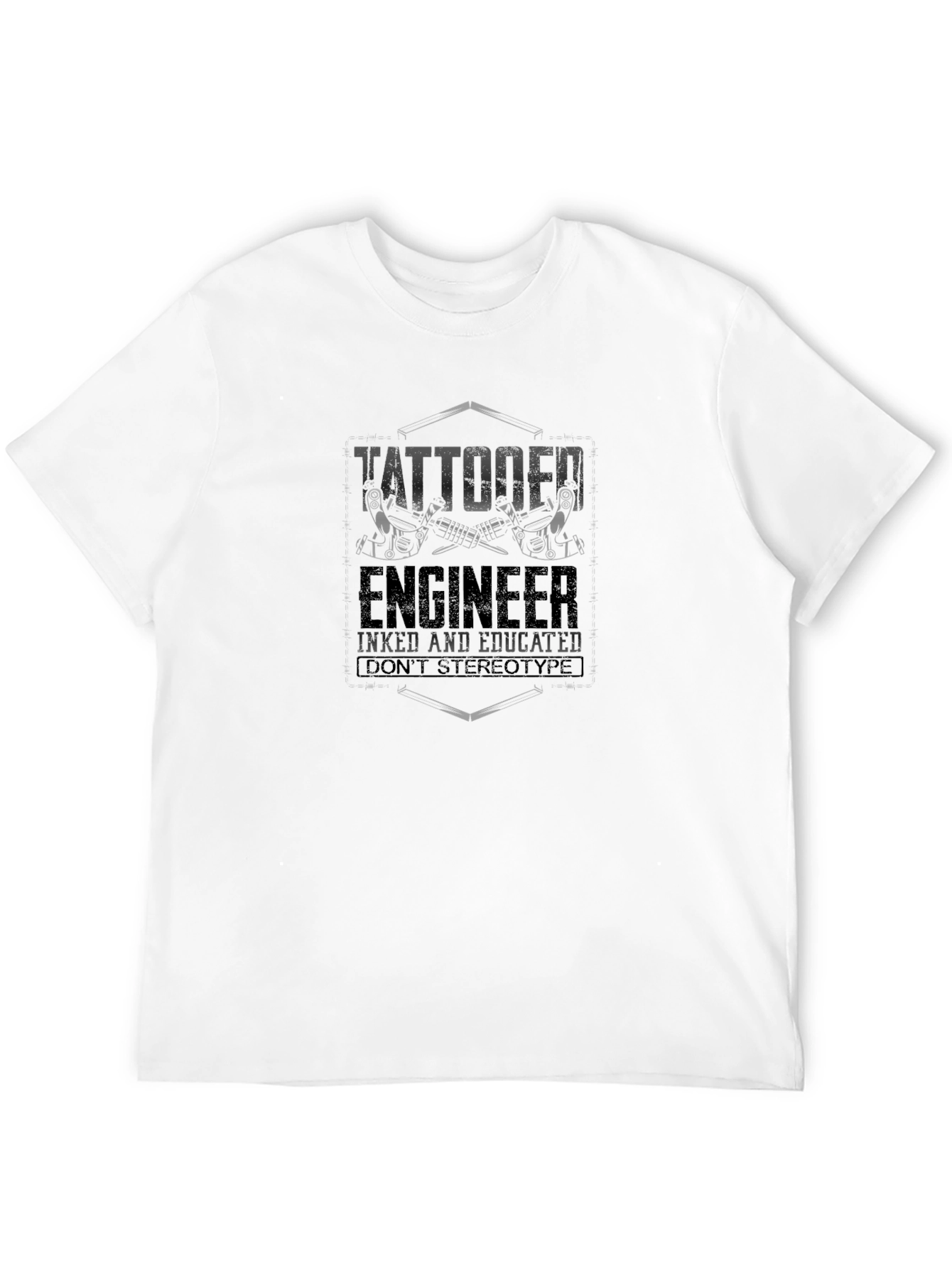 Tattooed Engineer Black T-Shirt - Inked & Educated - 12