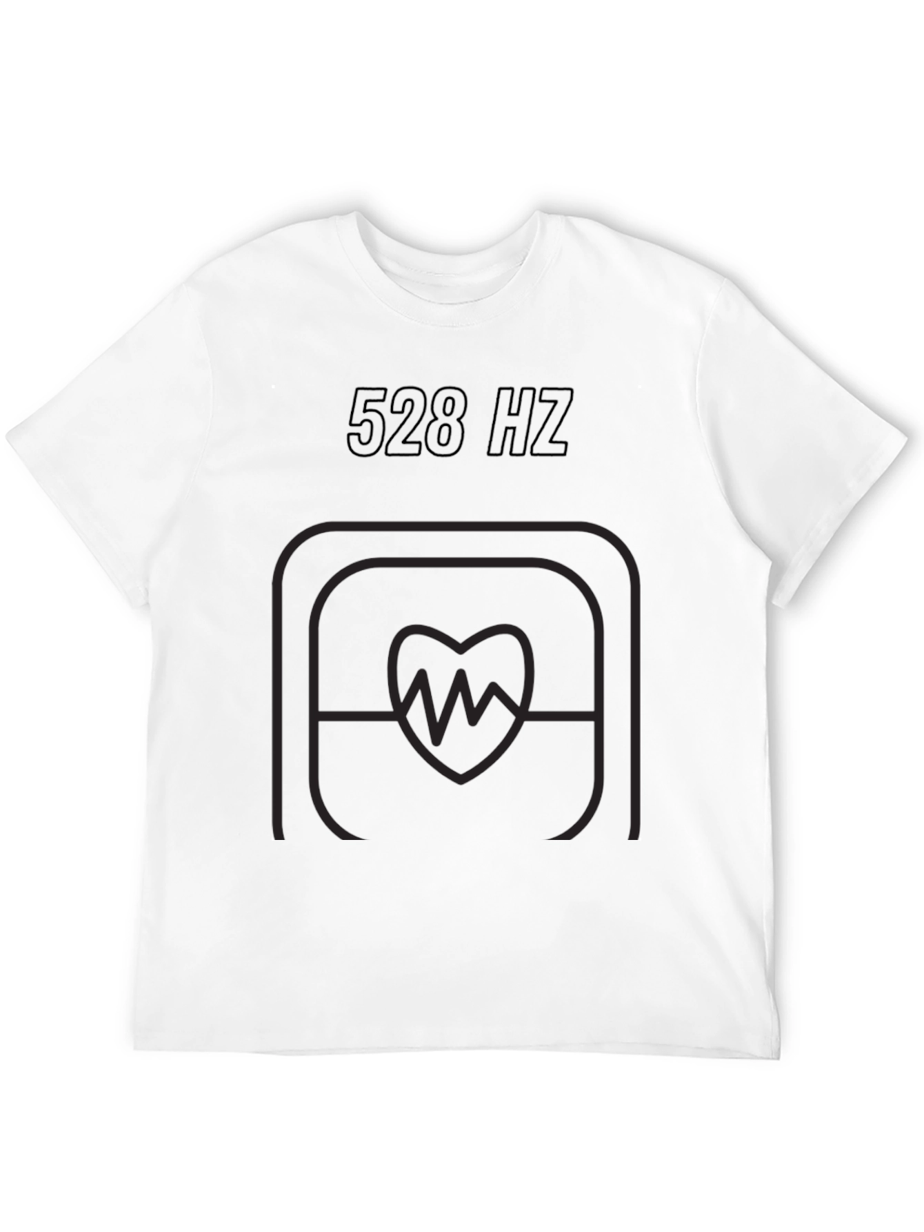 Black 528 Hz Heartbeat Graphic Tee - Black view 12