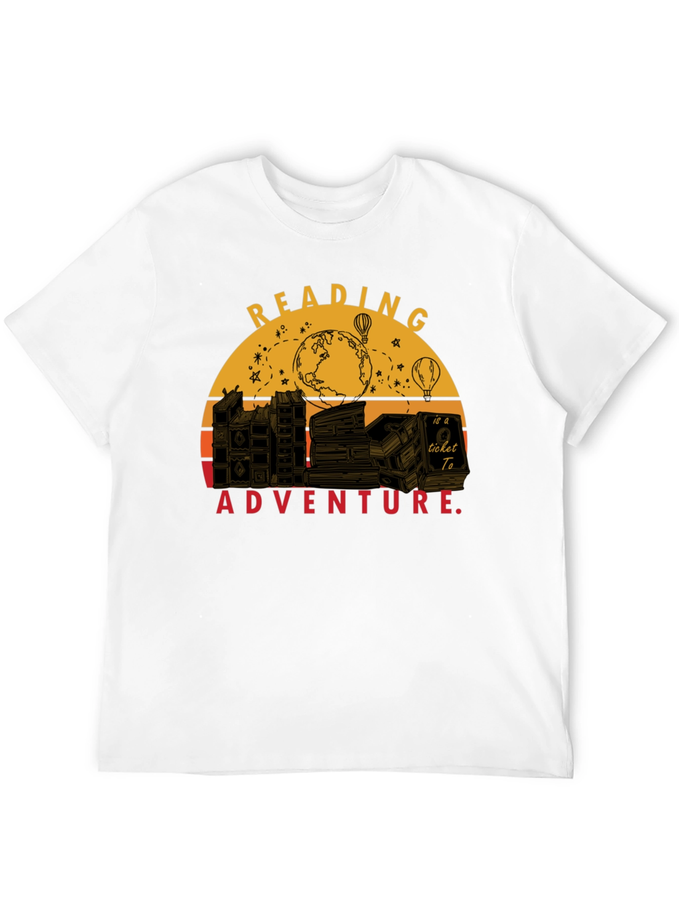 Black Reading is Adventure T-Shirt view 12
