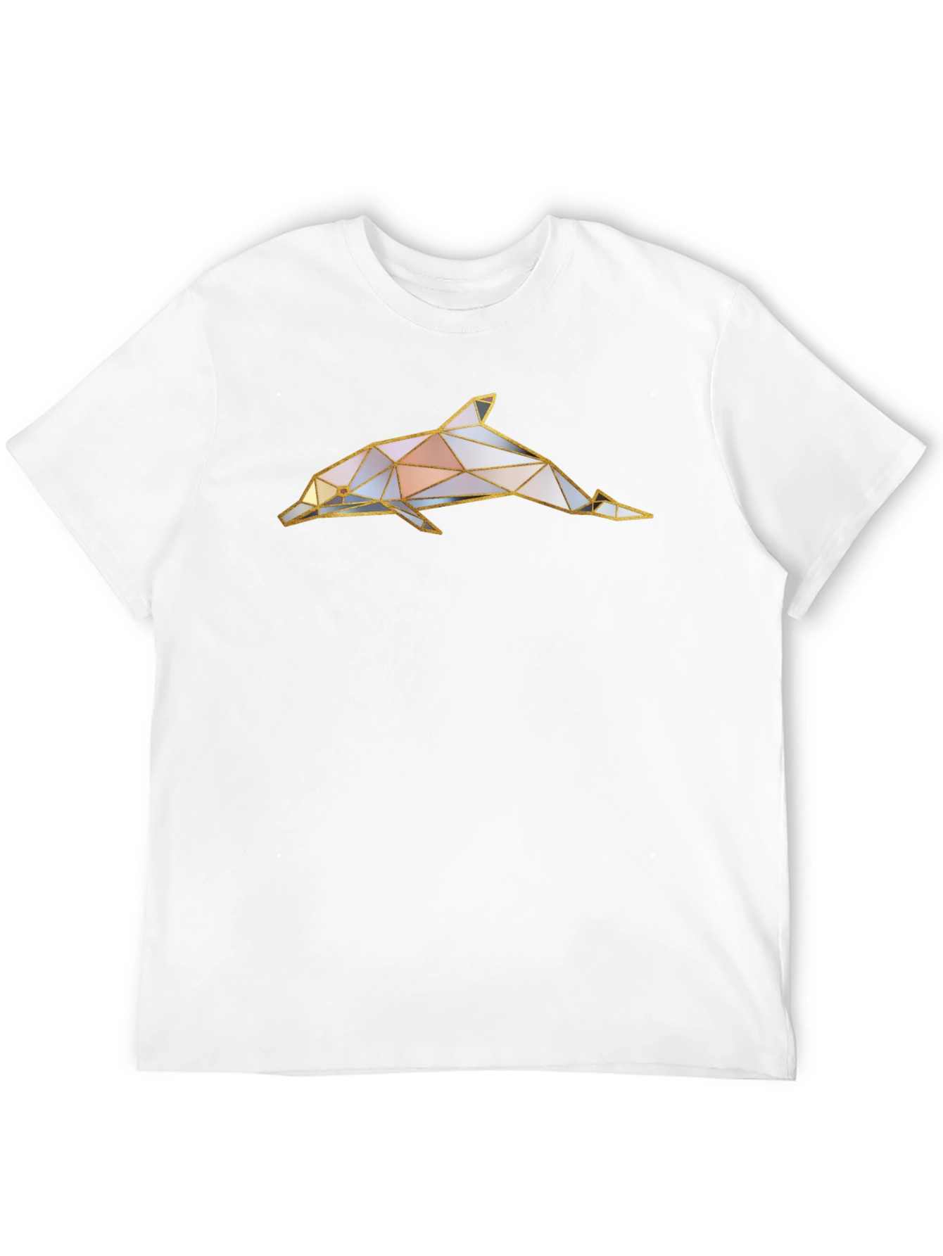 Black Geometric Dolphin Graphic Tee - Black view 12