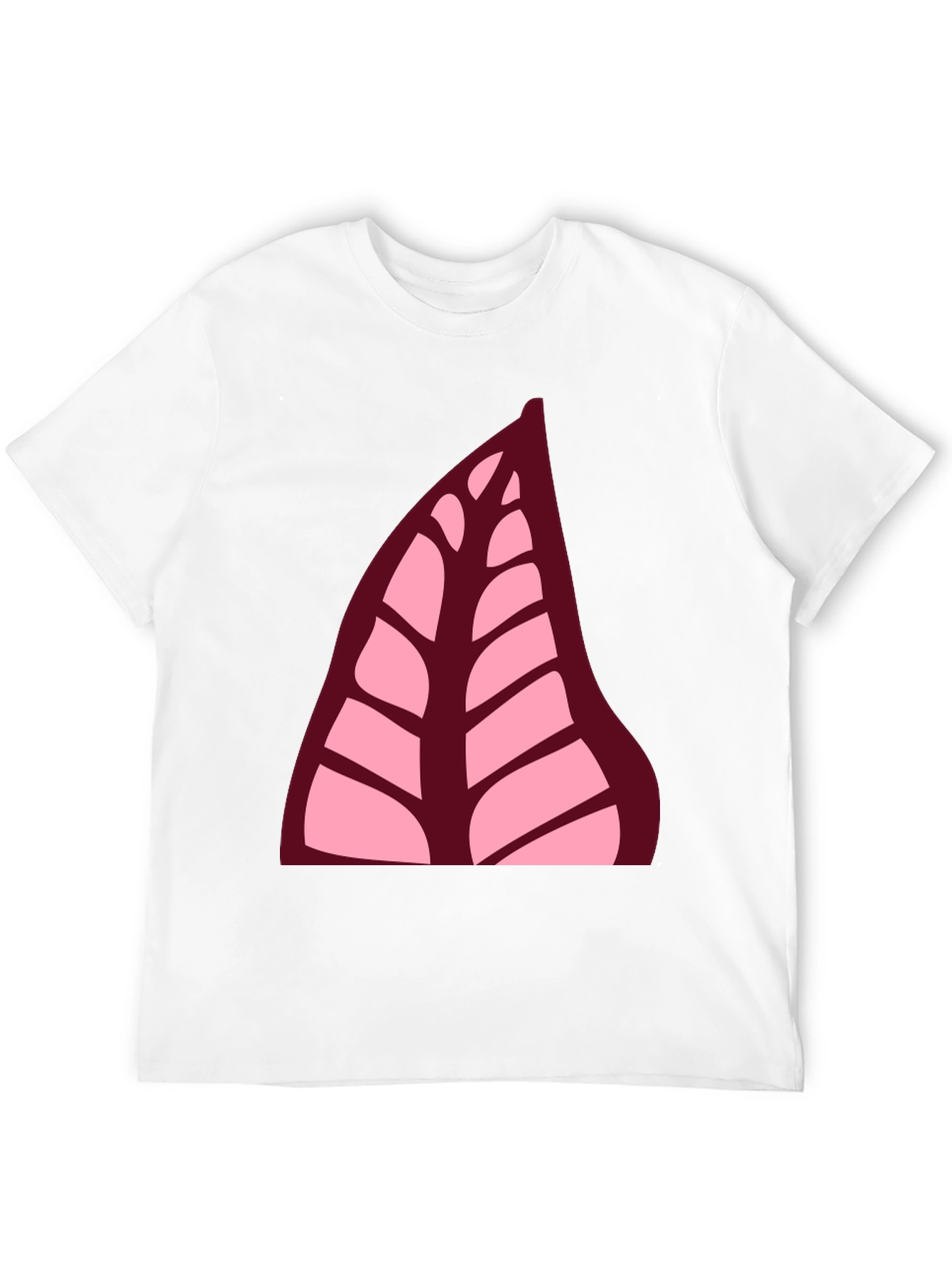 Black Leaf Print Black T-Shirt view 12