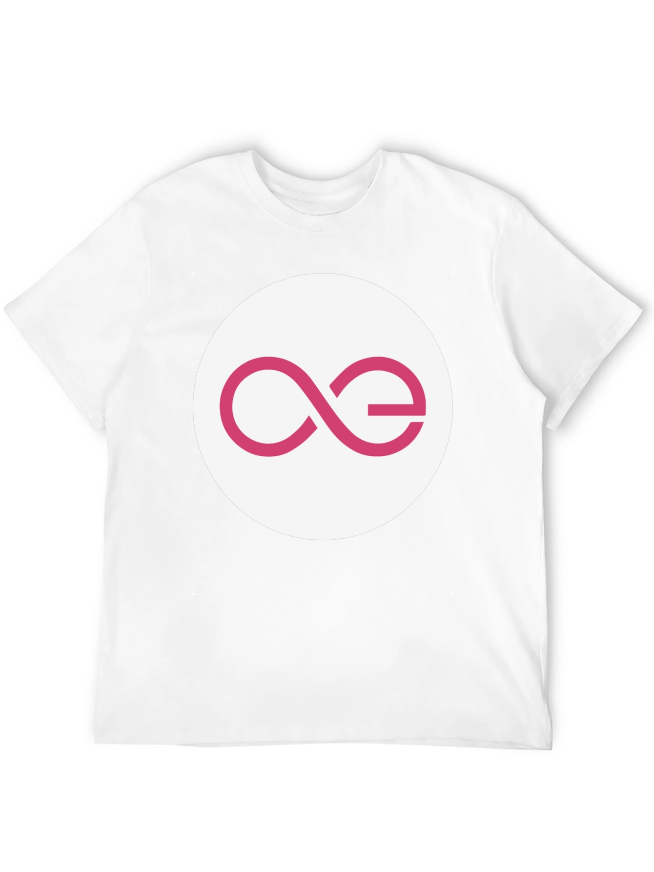 Black Black T-Shirt with Abstract Pink Logo Design view 12