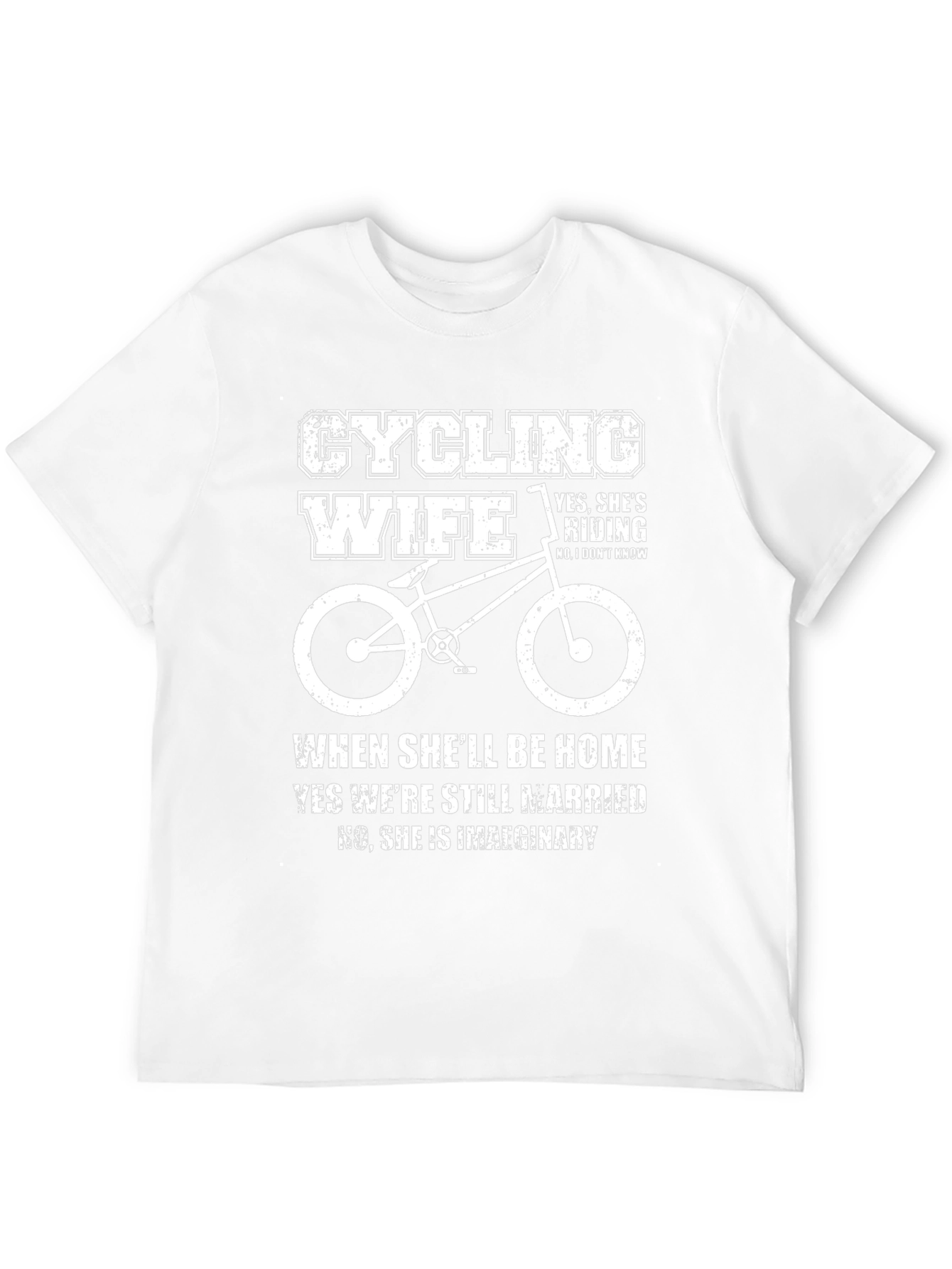 Black Cycling Wife Funny T-Shirt view 12