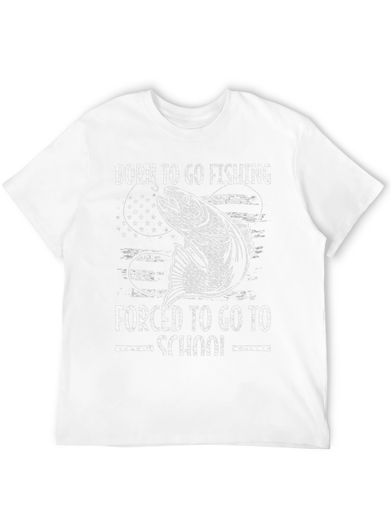 Black Born to Fish T-Shirt view 12