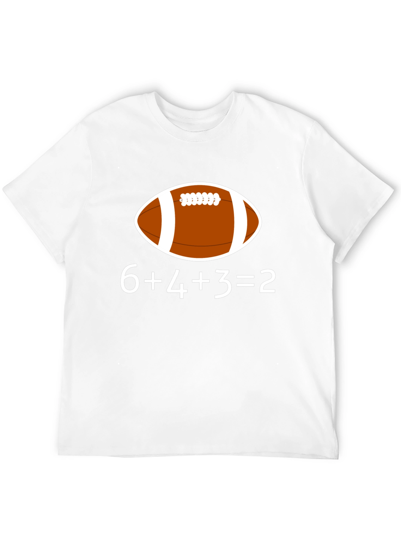 Black Funny Football Math T-Shirt view 12