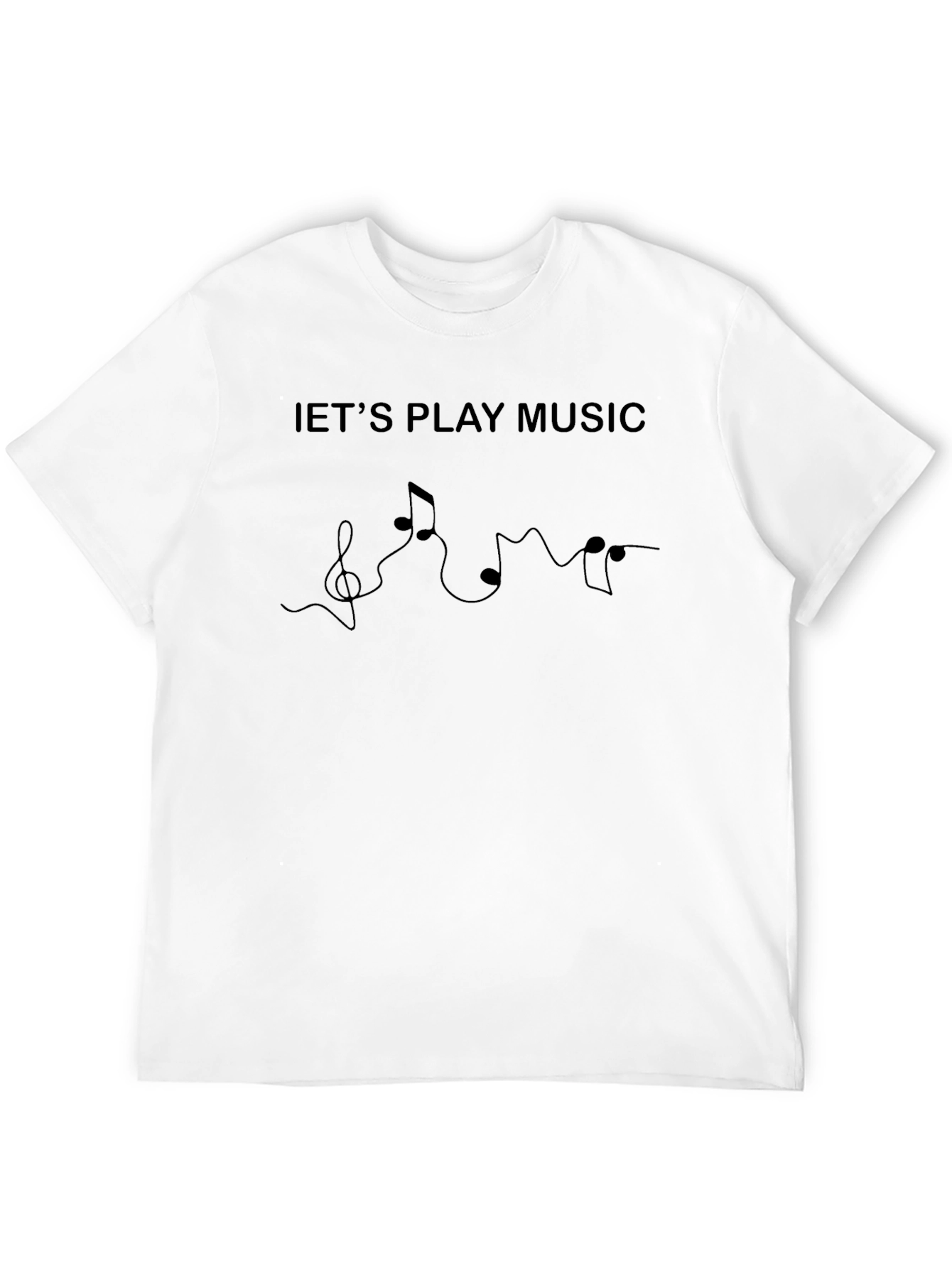 Black Let's Play Music Black Graphic Tee view 12