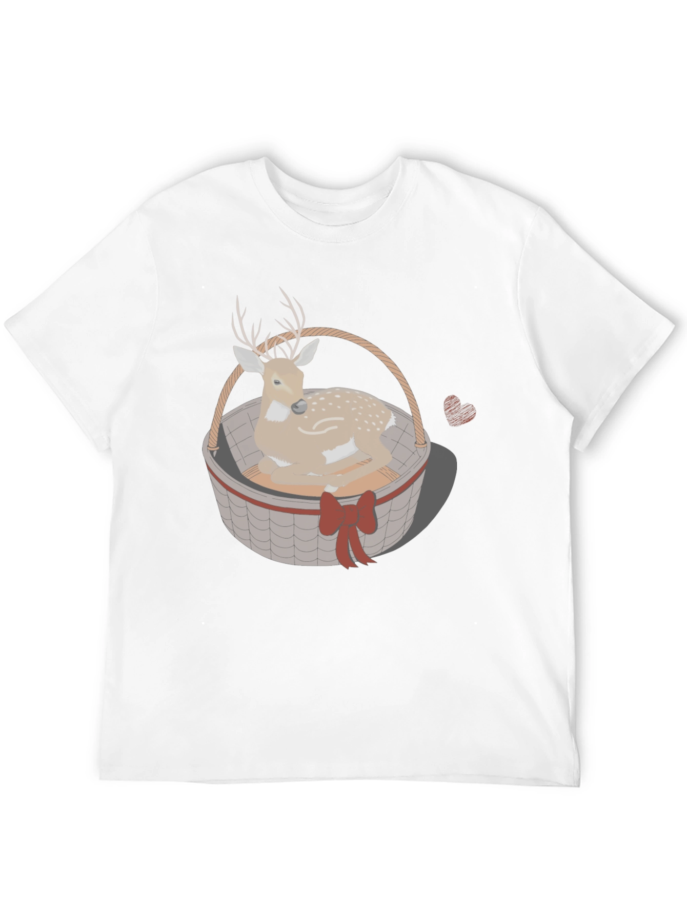 Black Deer in Basket Graphic Tee - Men's Black T-Shirt view 12