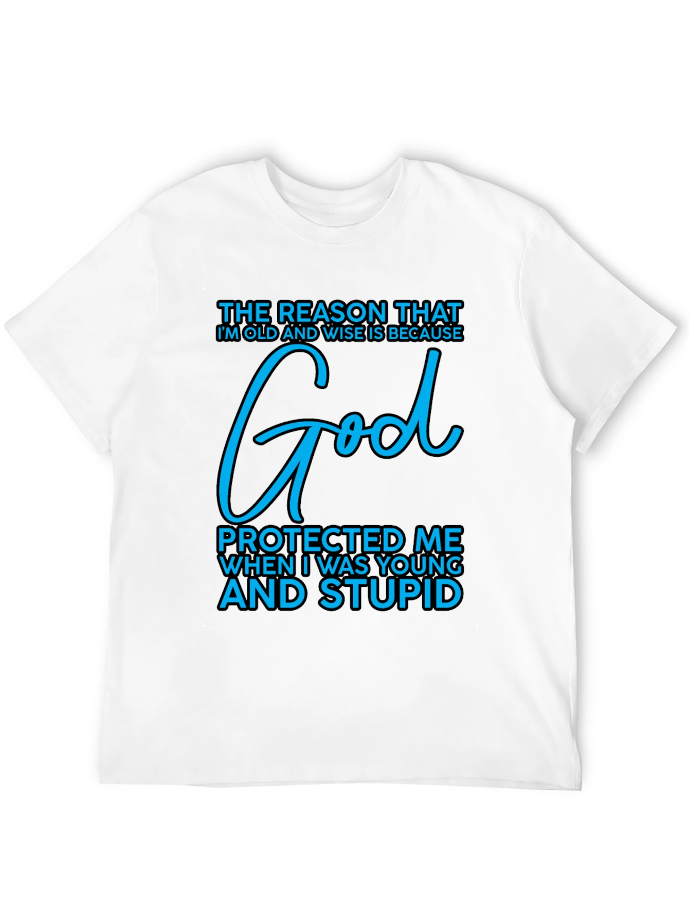 Black Old and Wise God Protected T-Shirt view 12