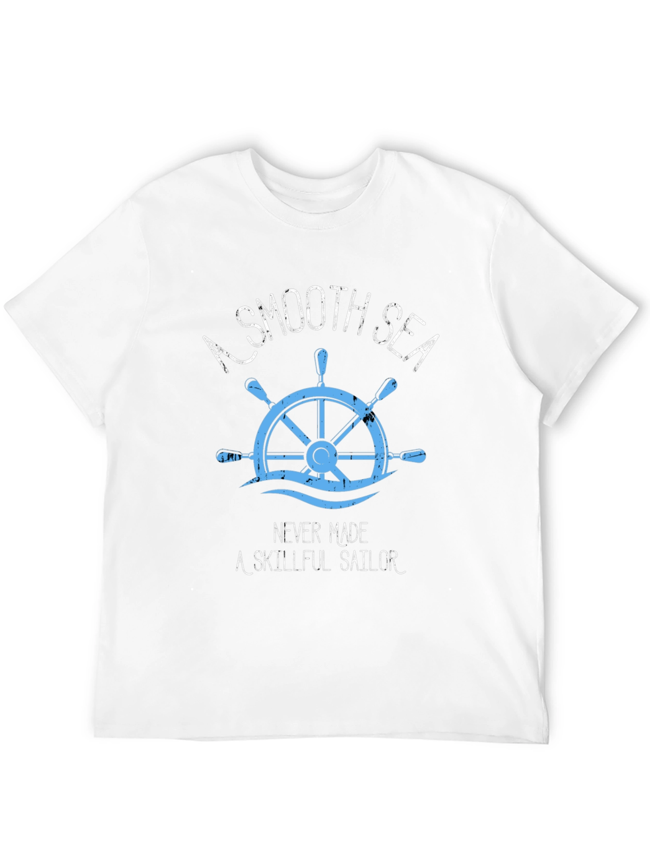 Black A Smooth Sea T-Shirt - Skillful Sailor Tee view 12