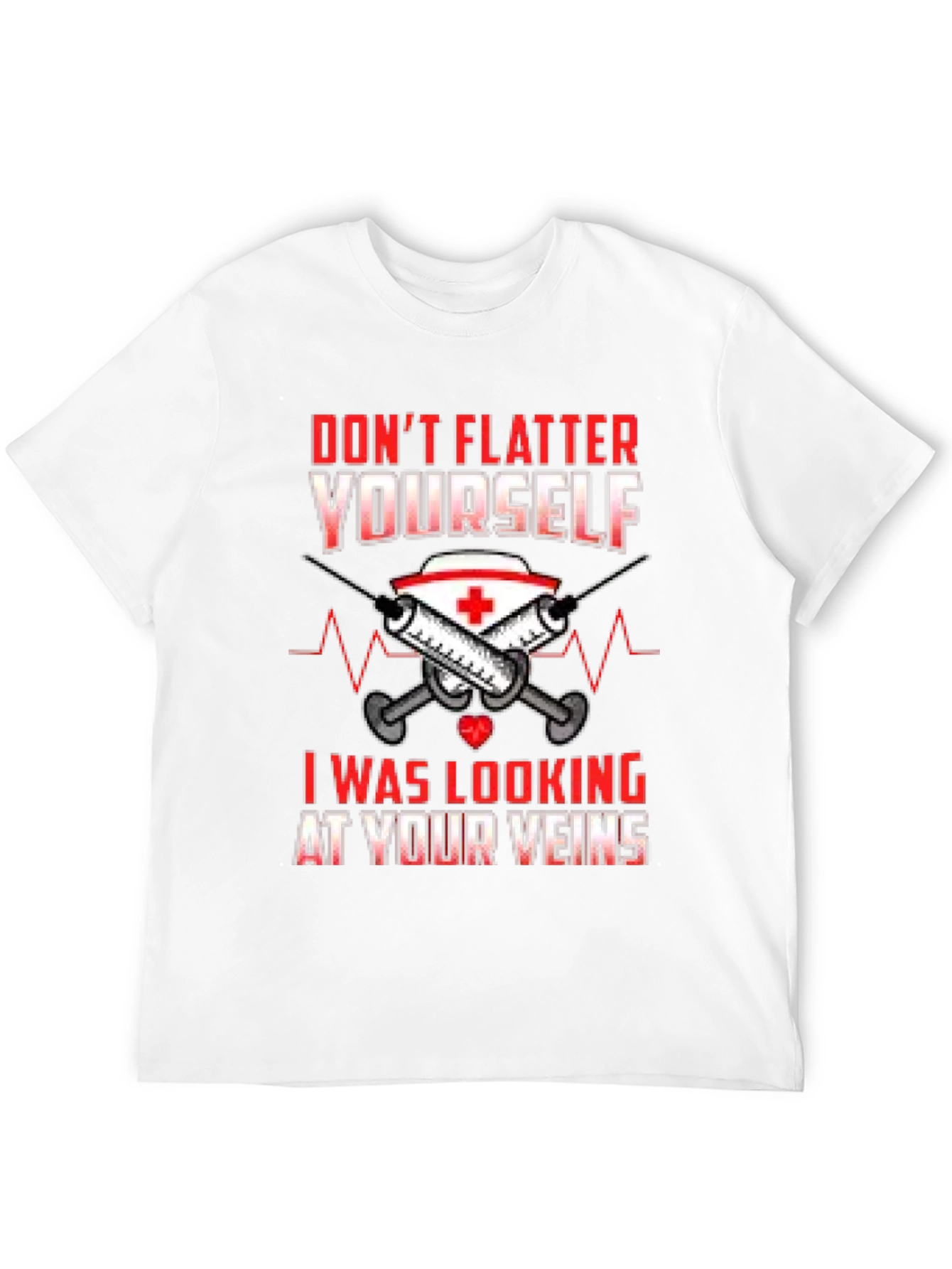 Black Funny Nurse Veins T-Shirt - Don't Flatter Yourself view 12