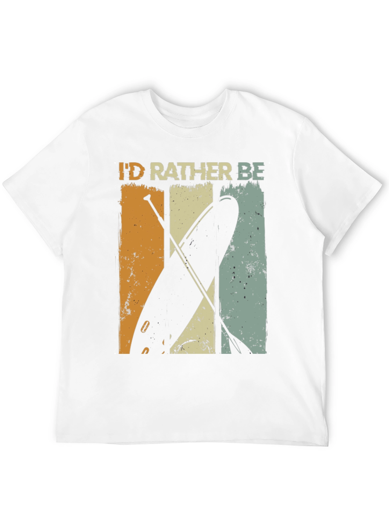 Black I'd Rather Be Paddle Boarding T-Shirt - Vintage Style view 12